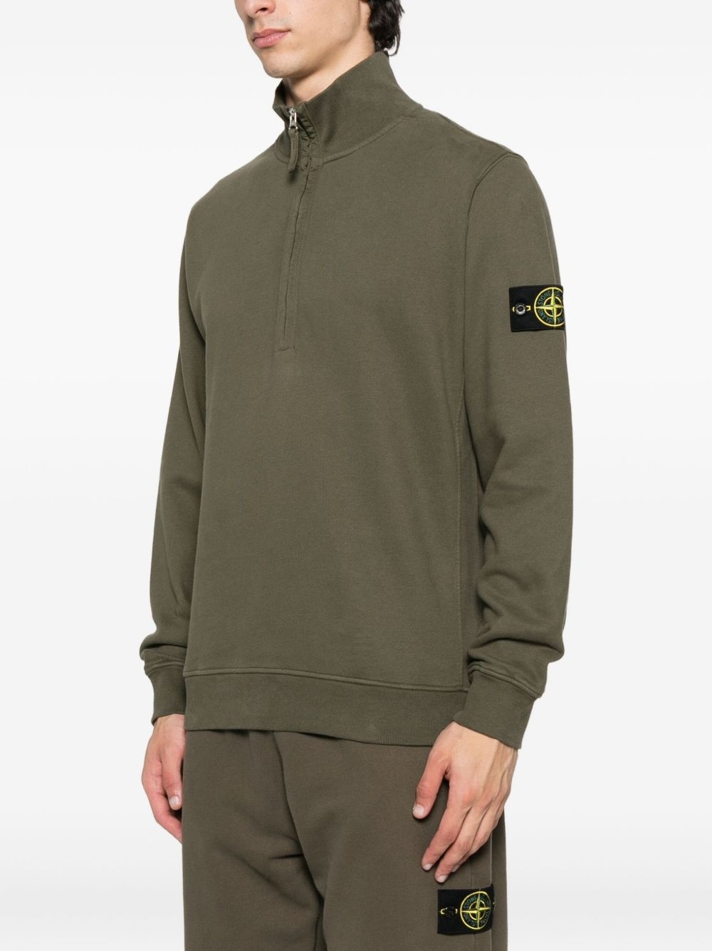 6100028 half-zip patch-logo sweater - 3