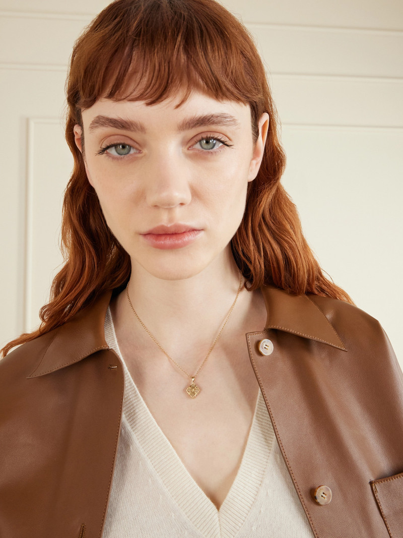 Buccellati Opera Tulle 18-karat Gold And Mother-of-pearl Necklace outlook