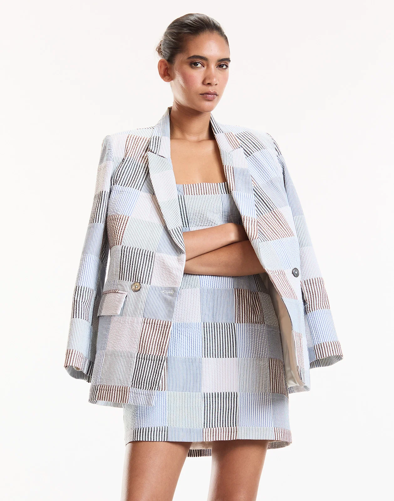 Millie Seersucker Blazer - 1