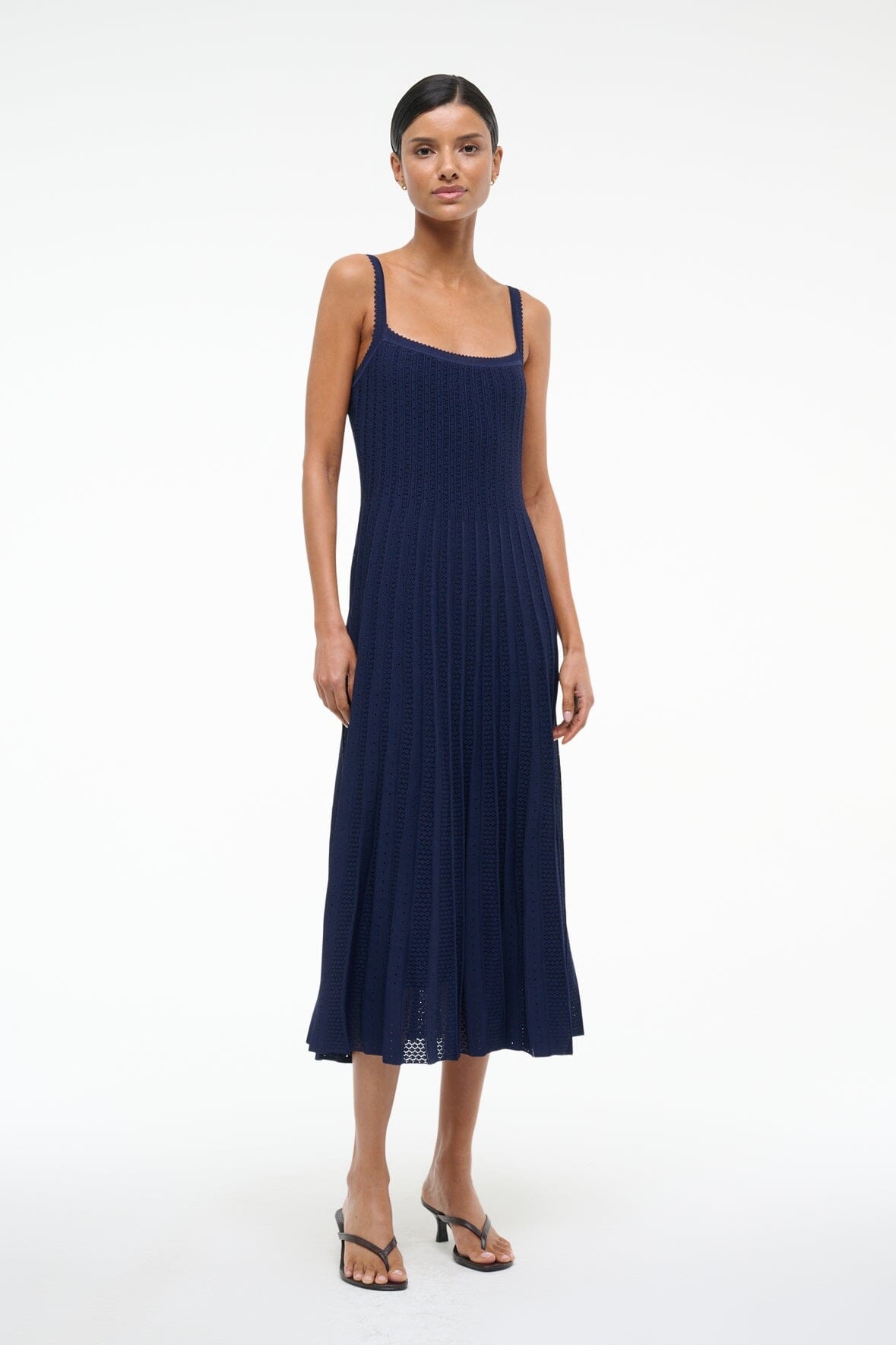 STAUD ELLEN DRESS NAVY - 1