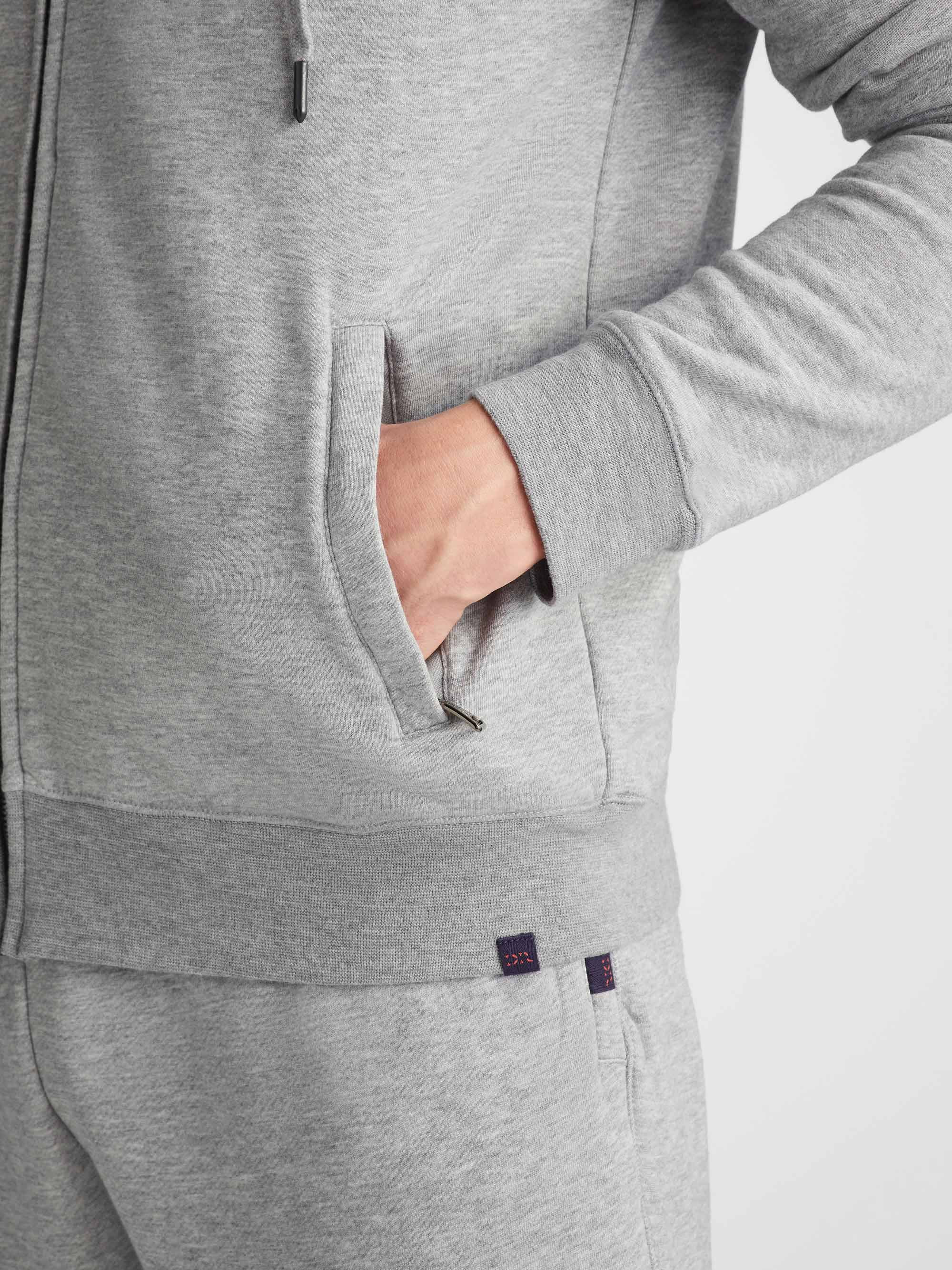 Men's Hoodie Quinn Cotton Modal Silver - 7