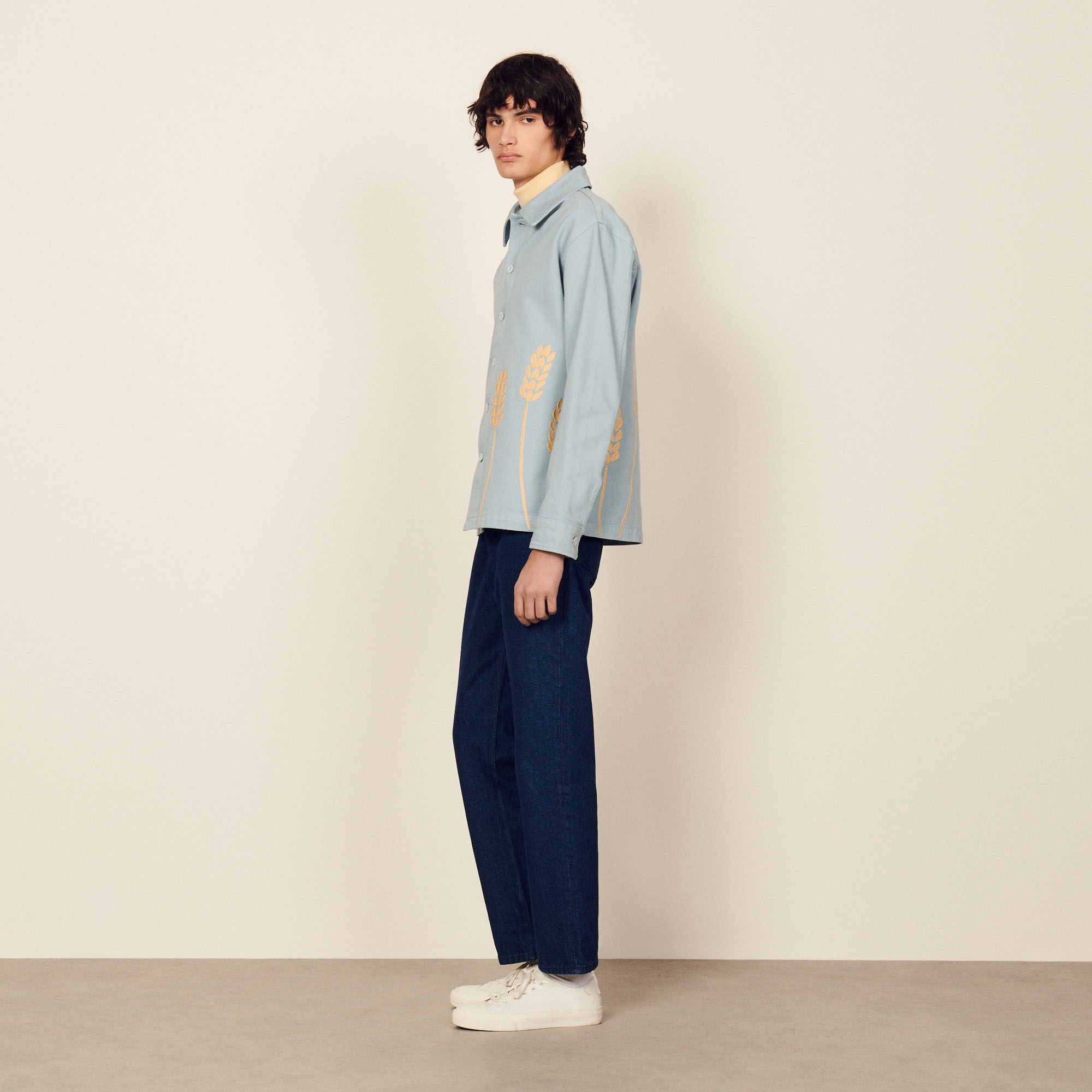 Embroidered cotton jacket - 4