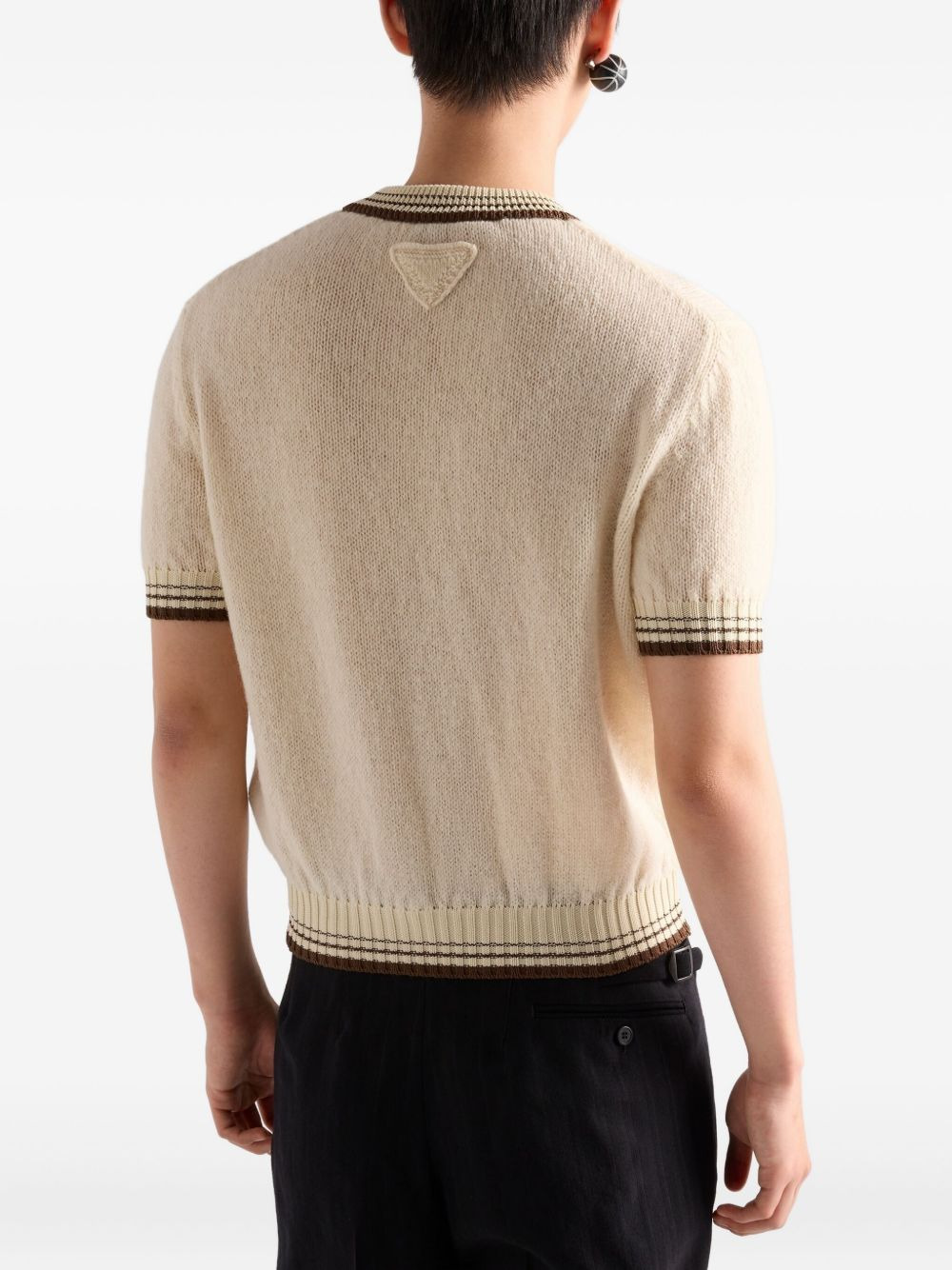 short-sleeve pocket sweater - 3