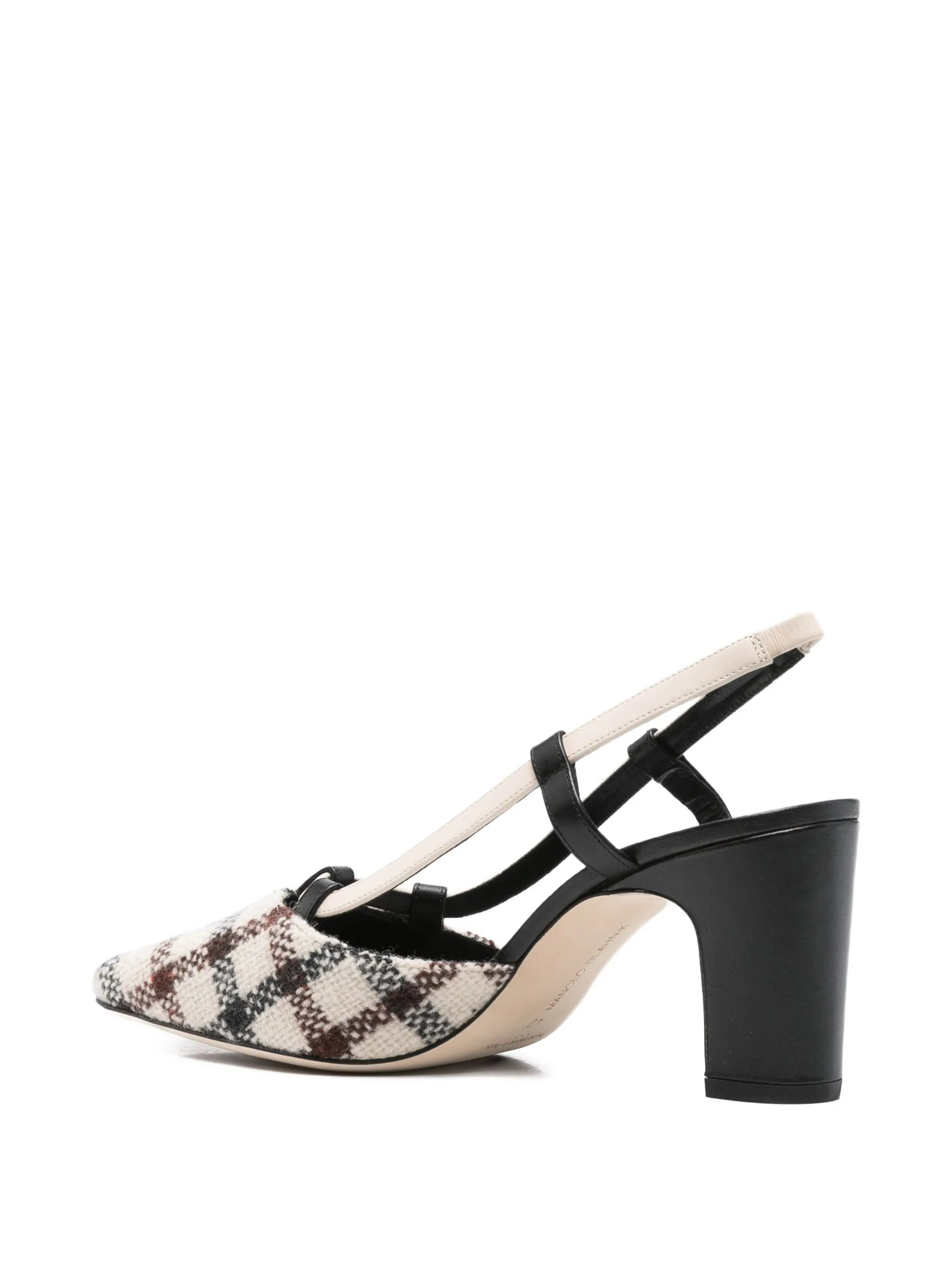 70mm Vestal checked slingback pumps - 3