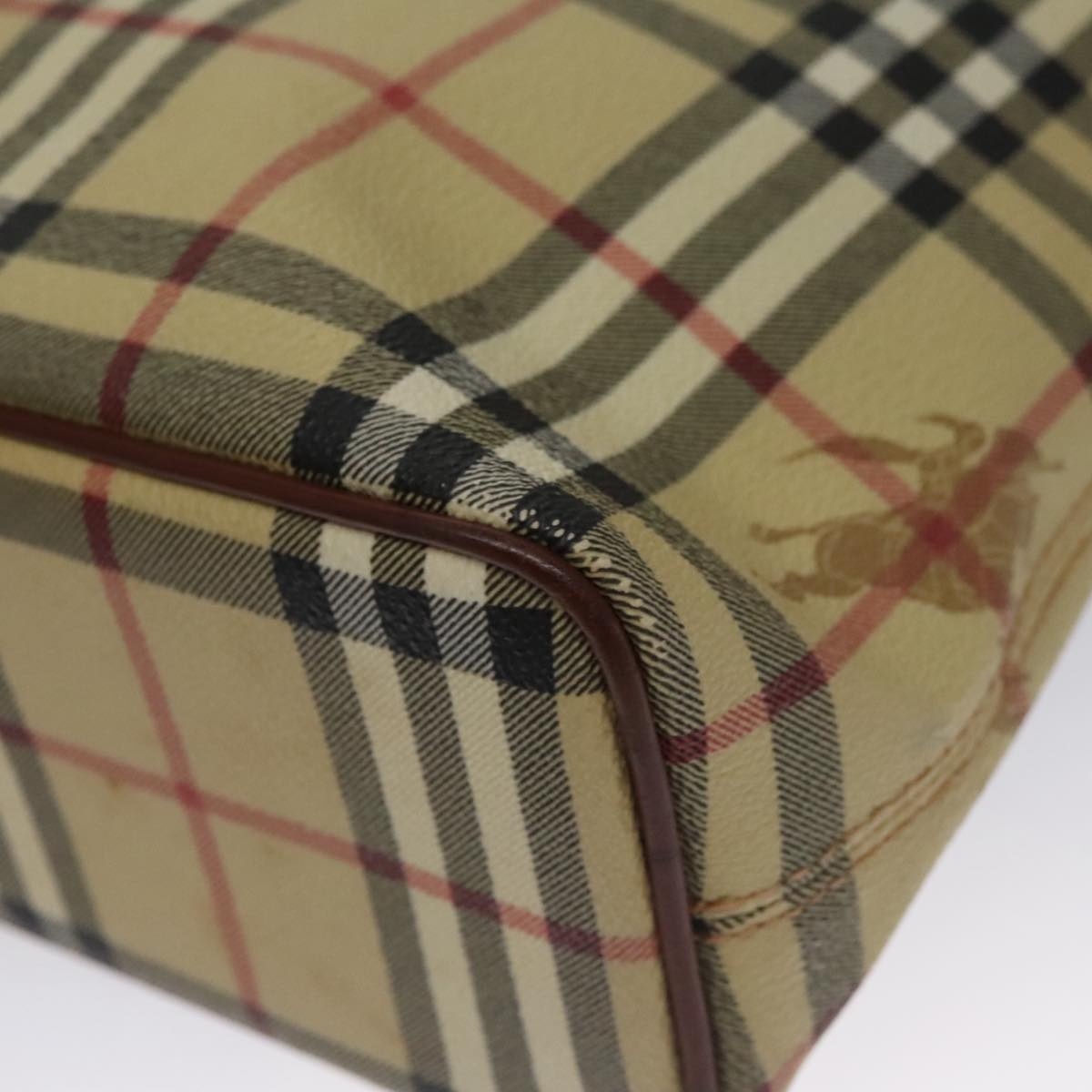 Burberry Nova Check Tote Bag Pvc Beige - 12
