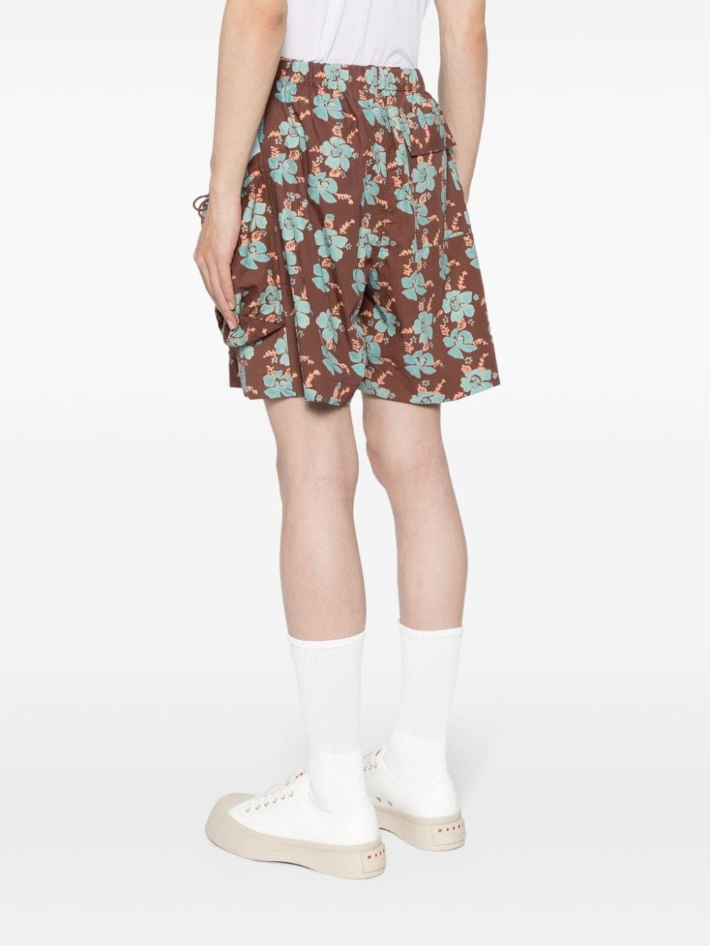 floral-print organic cotton shorts - 4