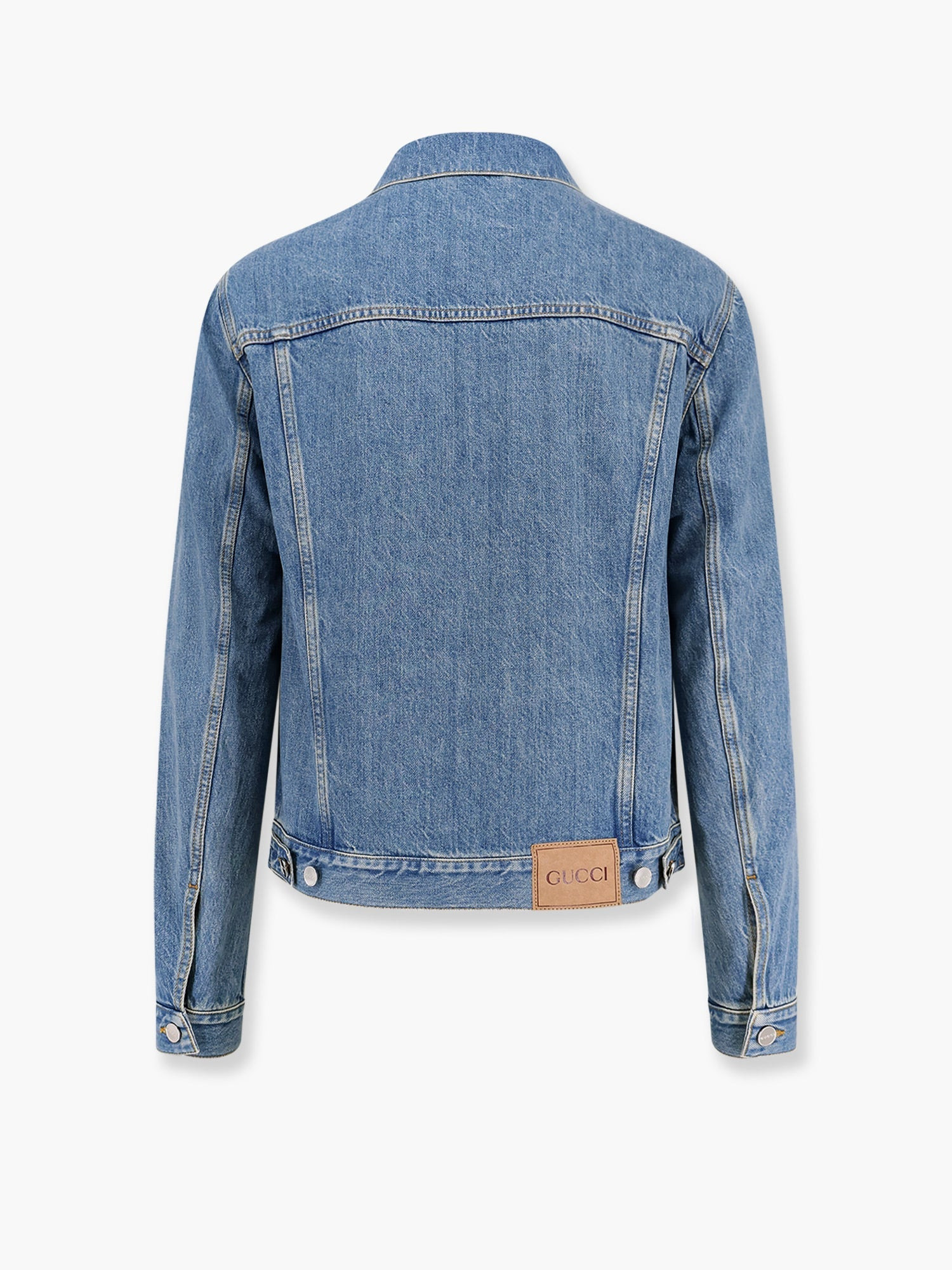 Gucci Denim Jacket With Lasered Double G - 4