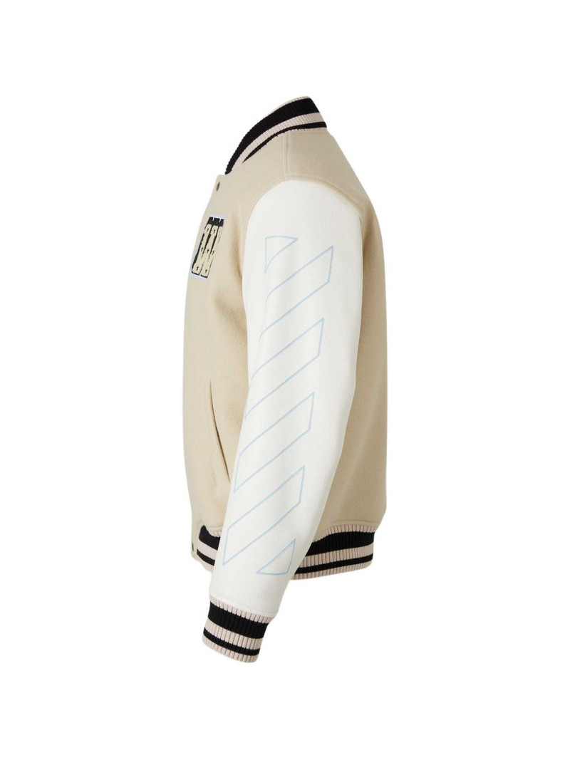 Off-White logo-patch bomber jacket outlook