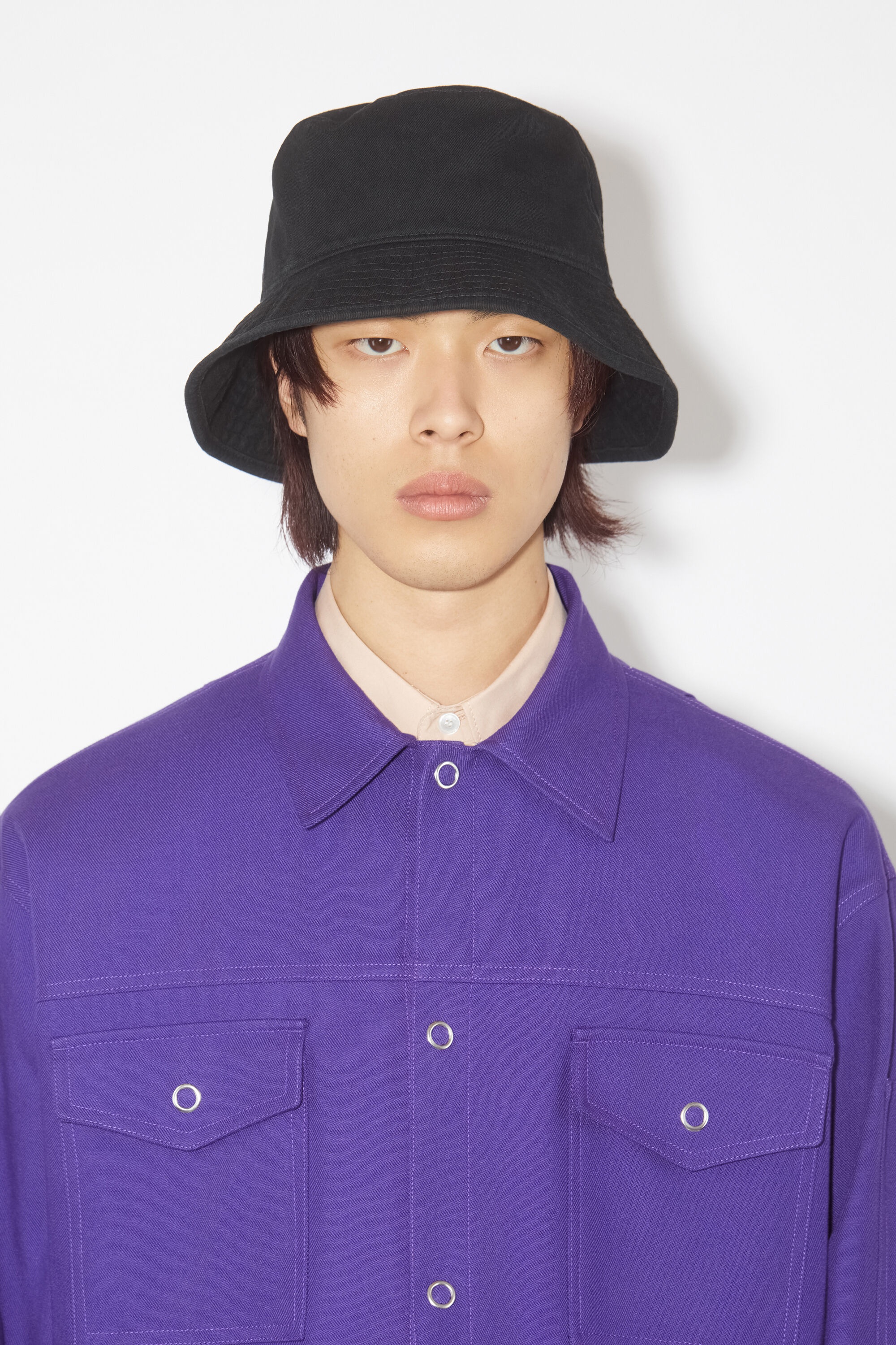 Cotton blend overshirt - Electric purple - 6