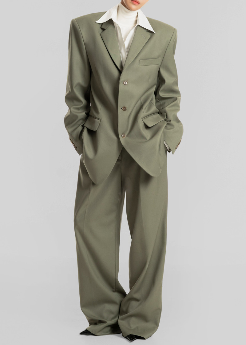 Trosa Straight Trousers - Pale Olive 5