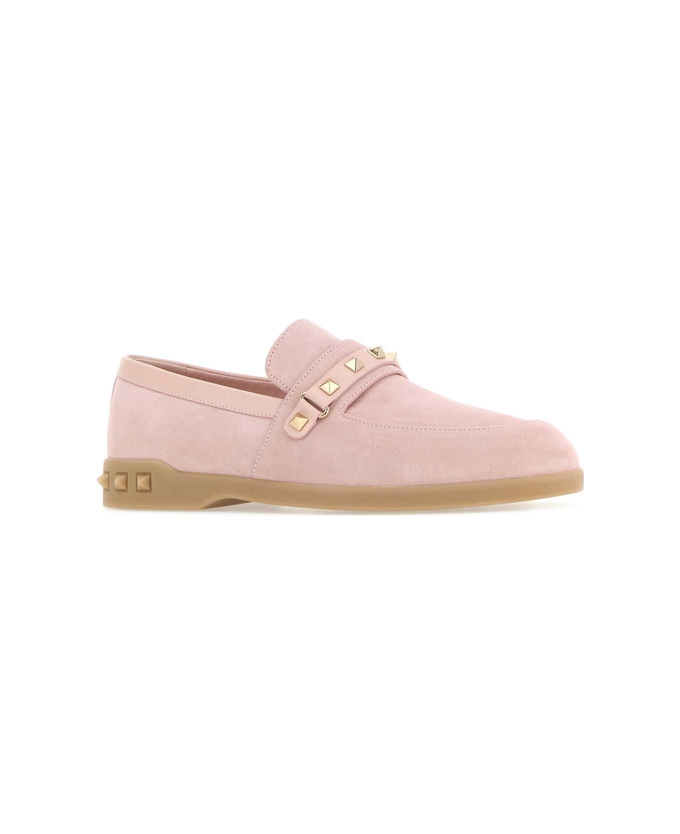 Pastel Pink Suede Leisure Flows Loafers - 2