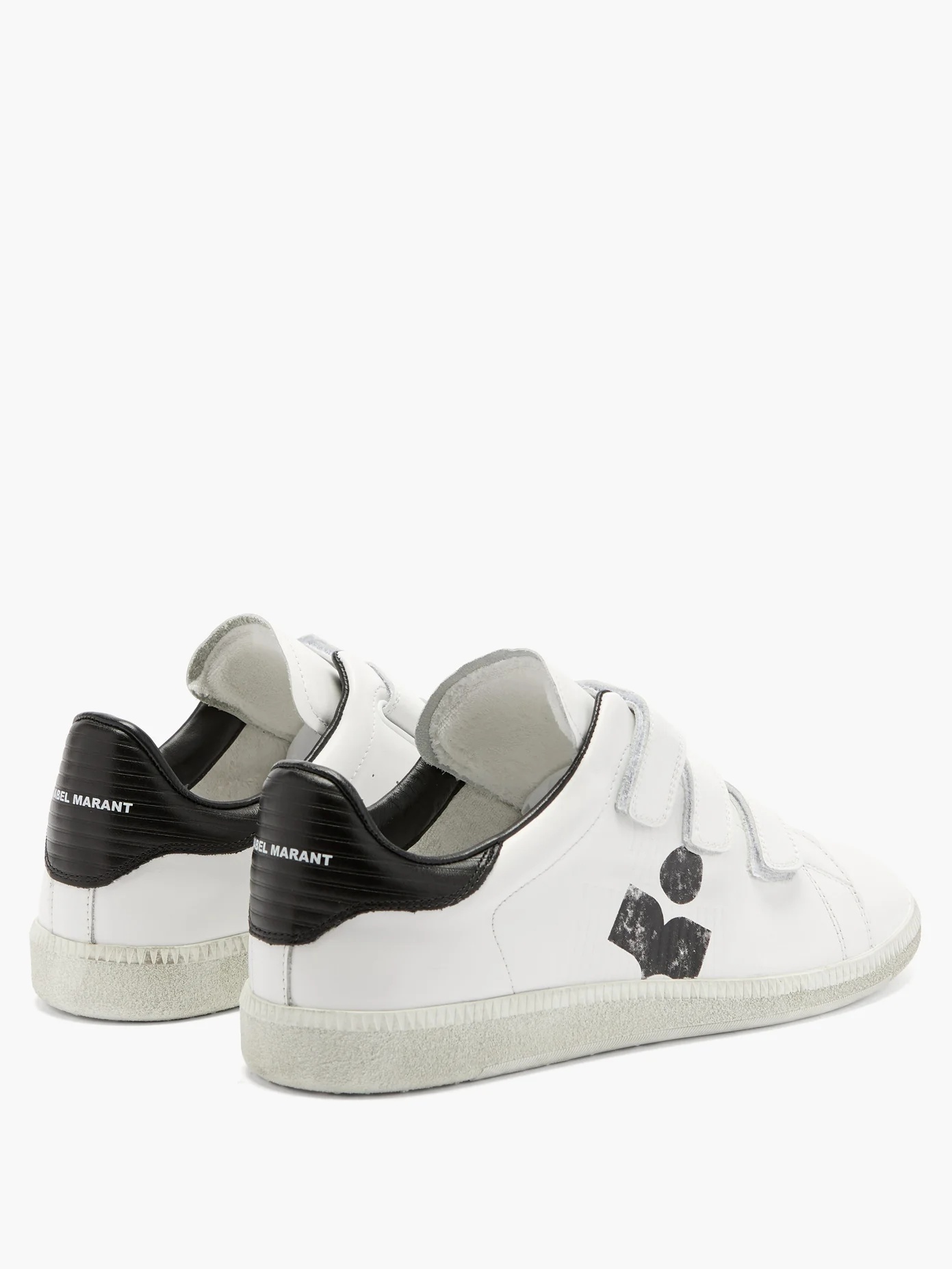 Brownsy logo-print velcro-strap leather trainers - 4