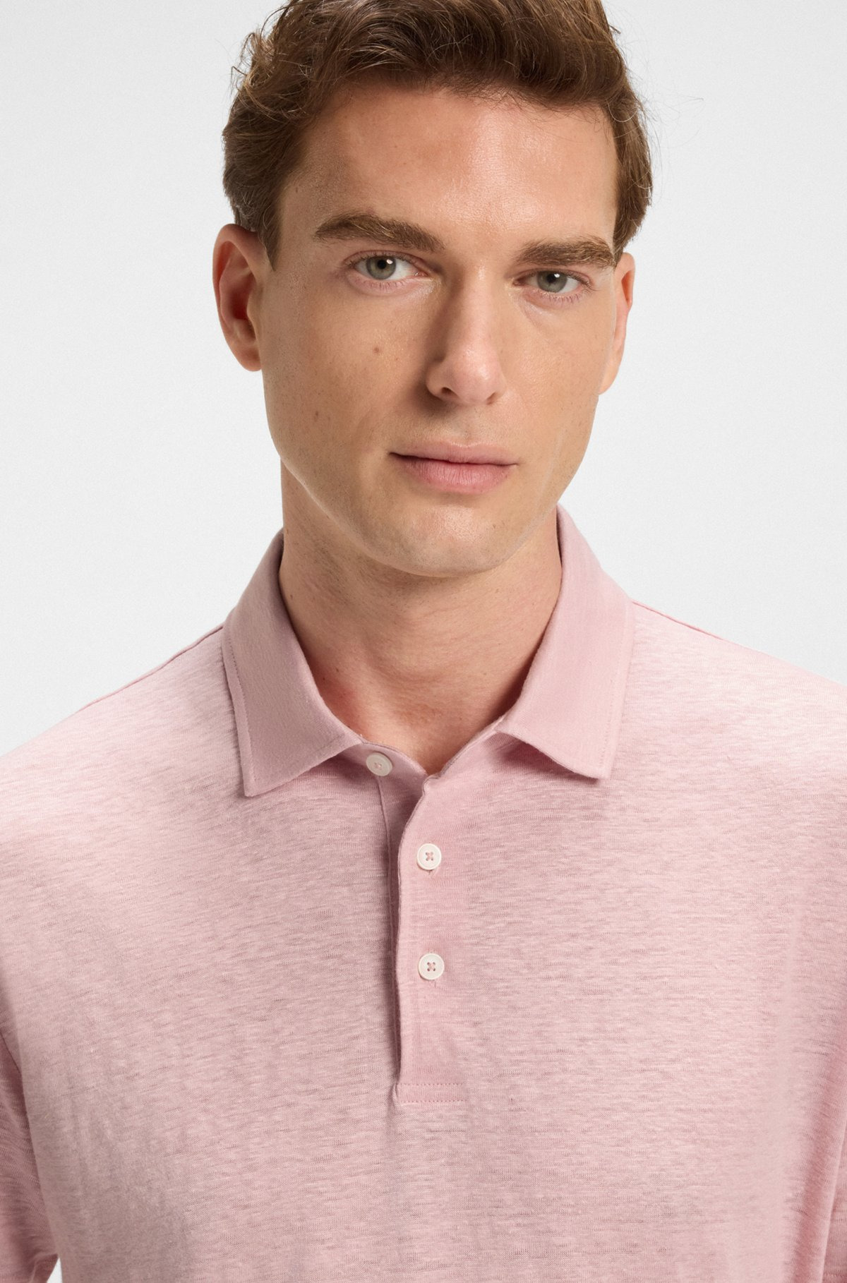 BECKHAM X BOSS POLO SHIRT IN LINEN - 3
