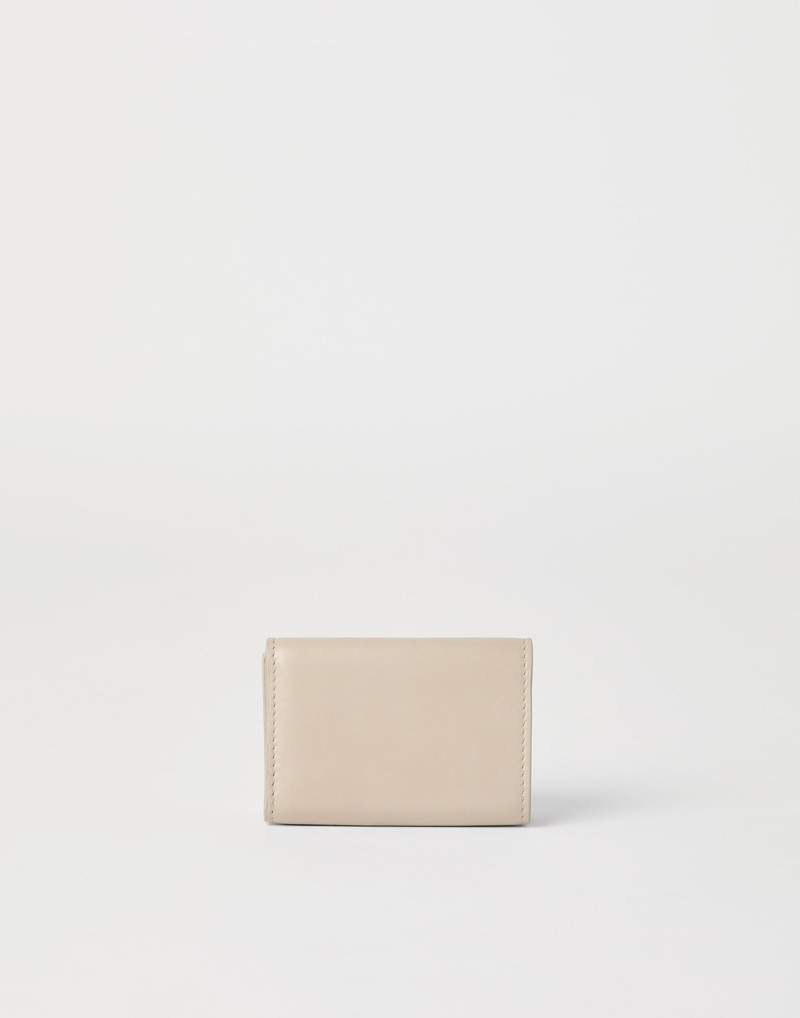 Brunello Cucinelli Grained calfskin trifold wallet outlook