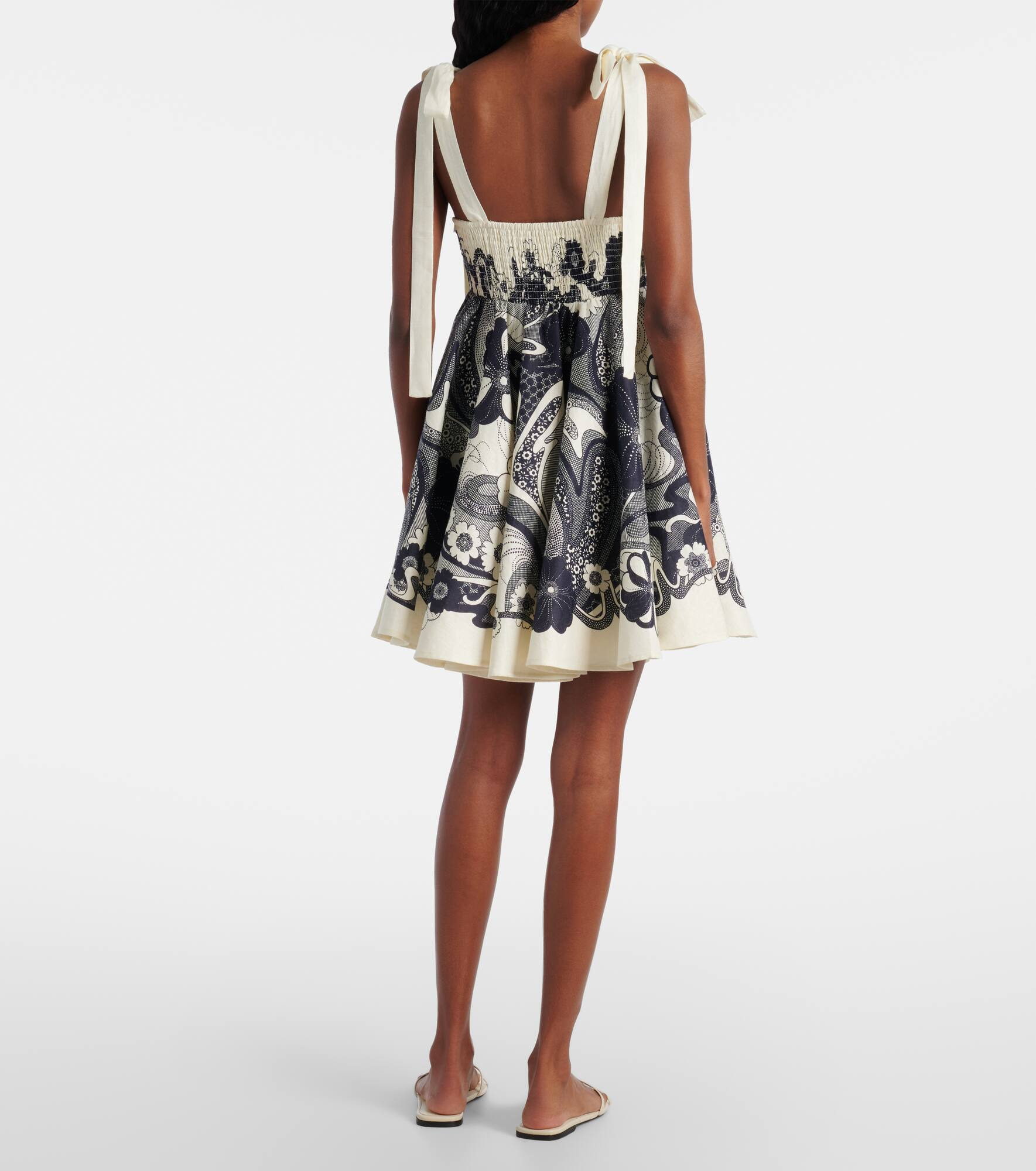 Mickey floral linen minidress - 3