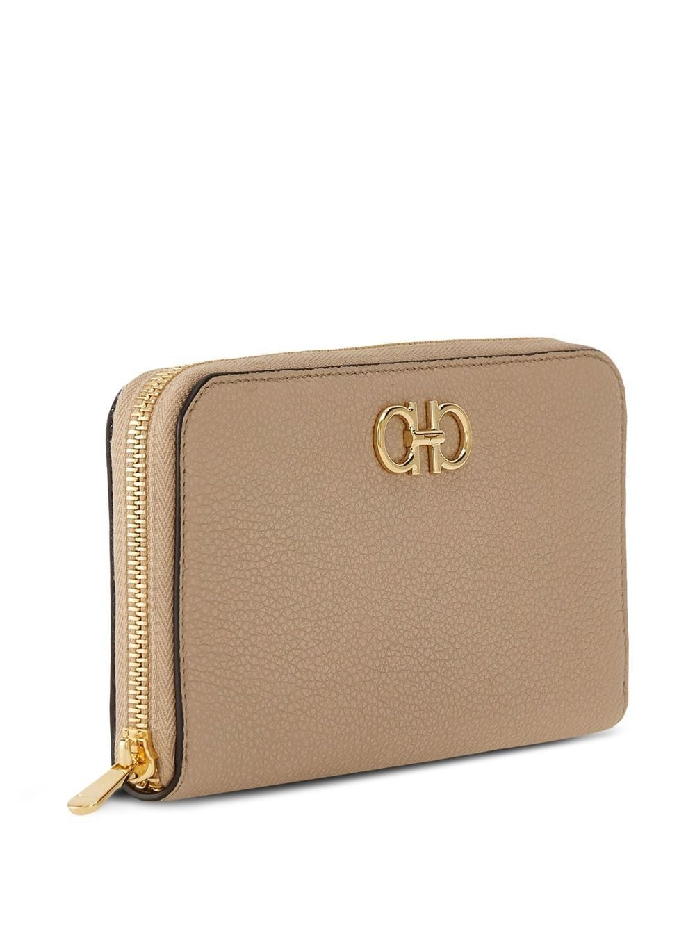 Gancini-plaque leather wallet - 3