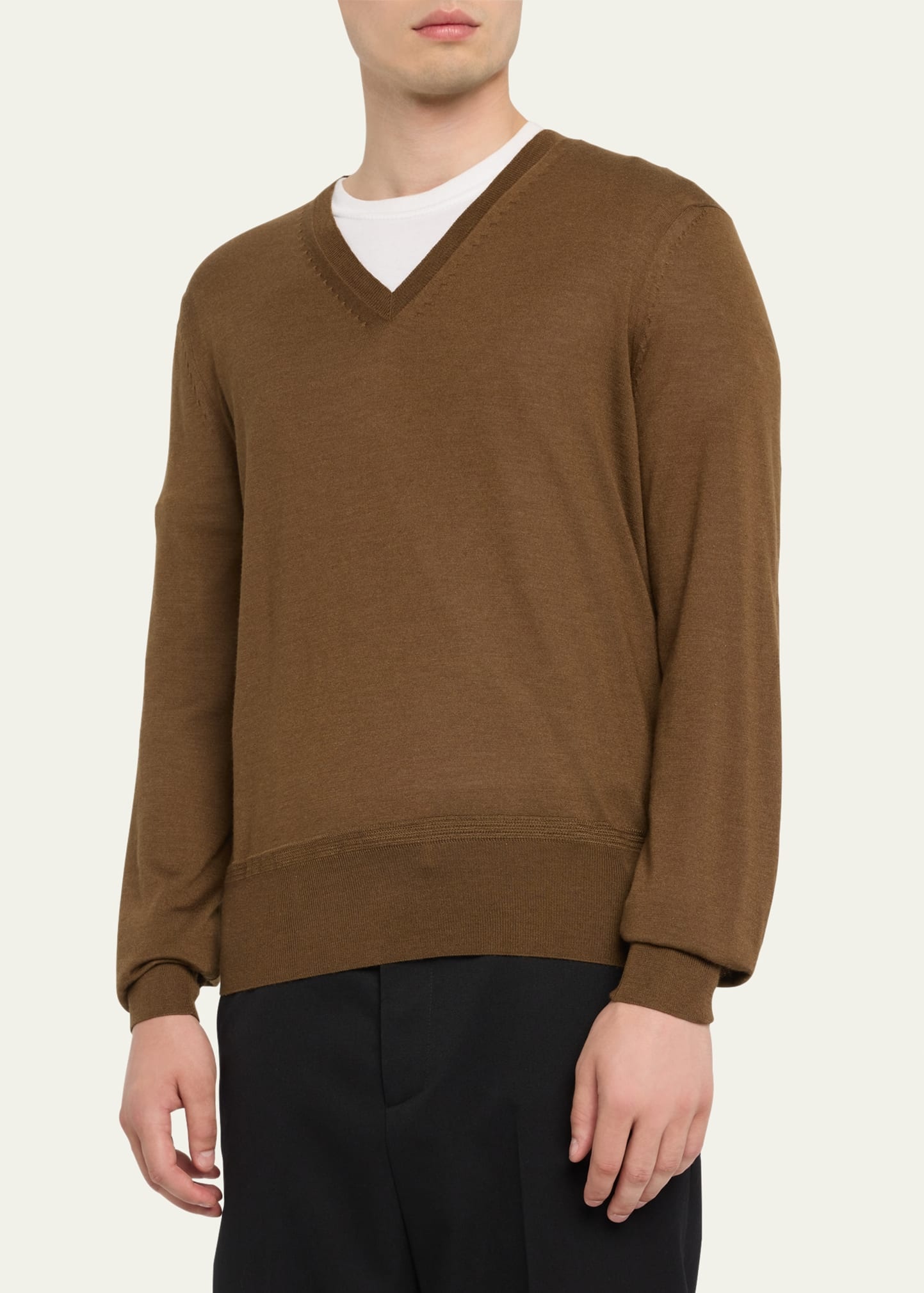 Men's Cashmere V-Neck Sweater - 4