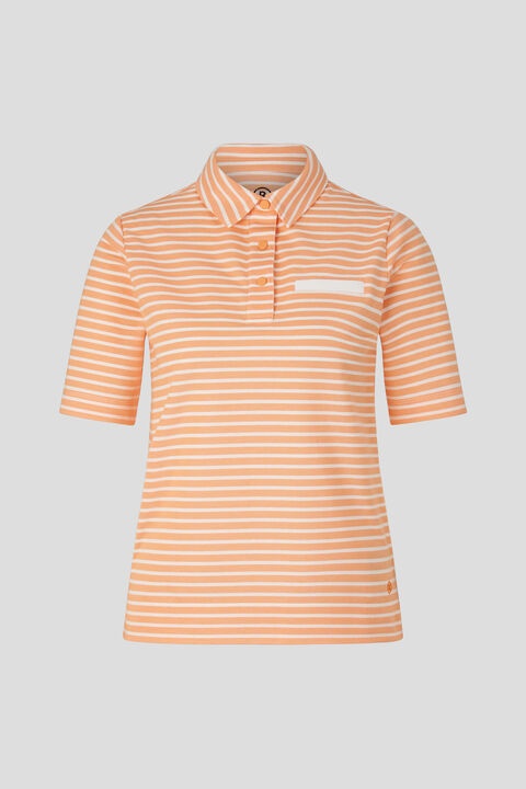 Peony Polo shirt in Orange/White - 1