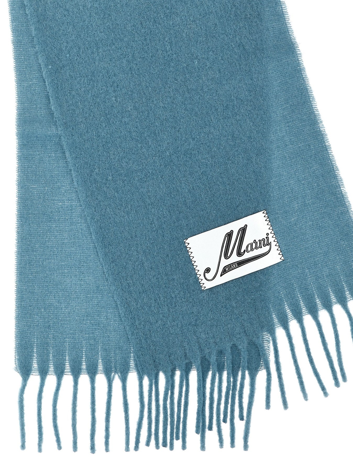 Logo Patch Scarf Scarves, Foulards Light Blue - 3