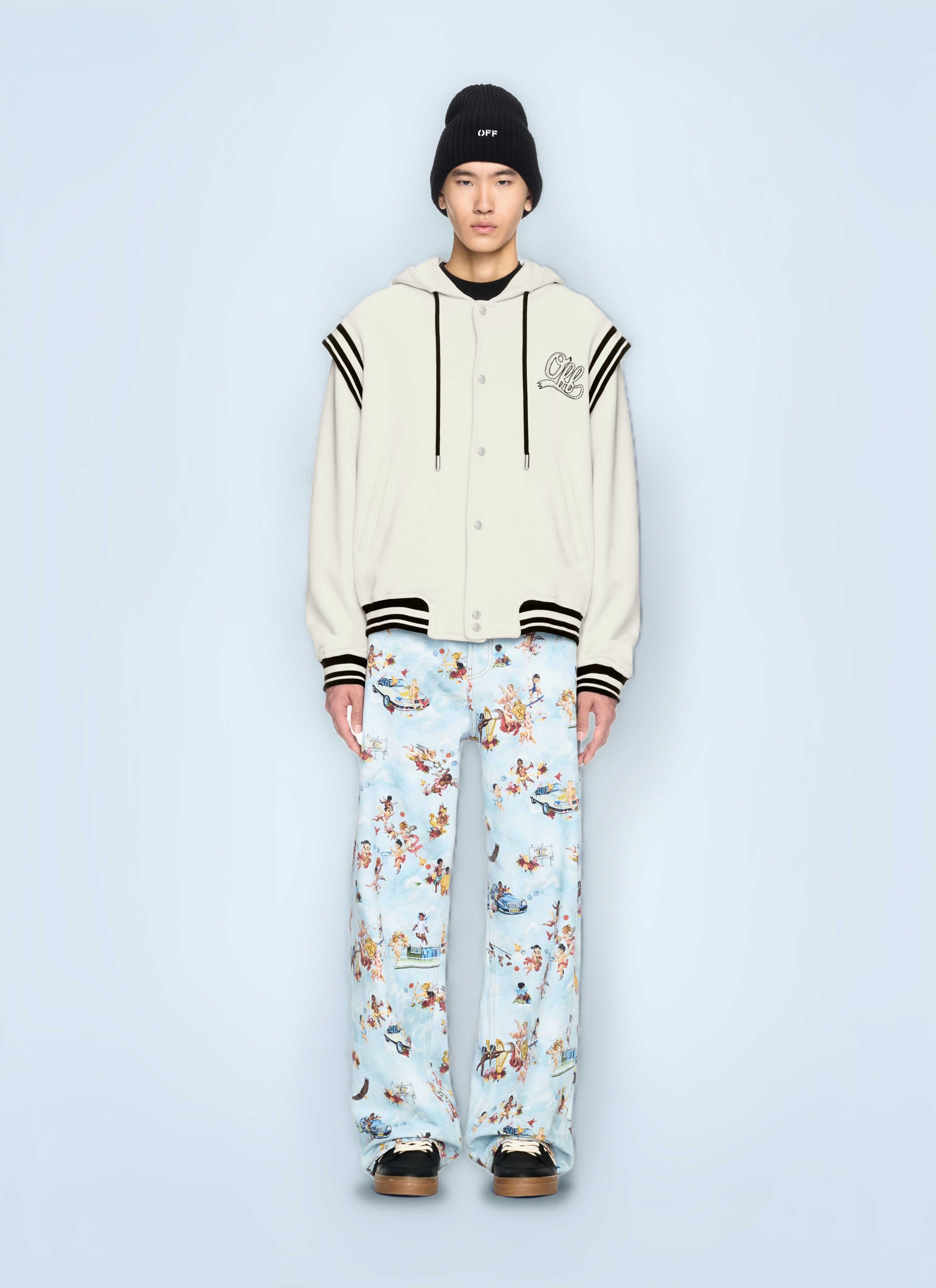Fleece 00 Varsity Hooded Jacket - 1