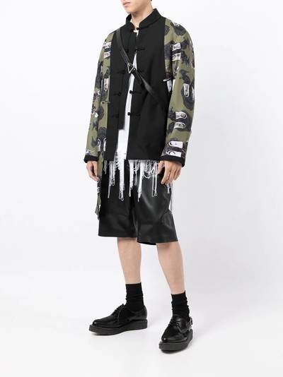 Comme des Garçons Homme Plus panelled asymmetric jacket outlook