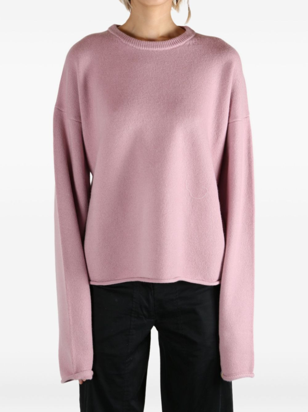 round-neck cashmere sweater - 2