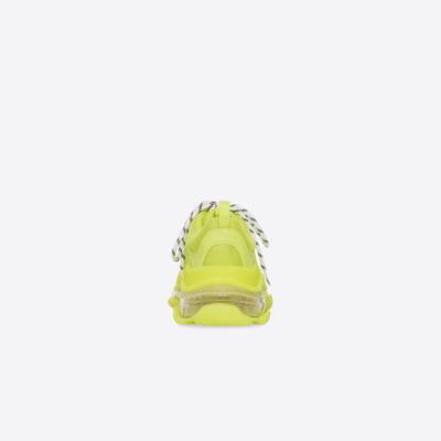 BALENCIAGA Men's Triple S Clear Sole Sneaker in Fluo Yellow outlook