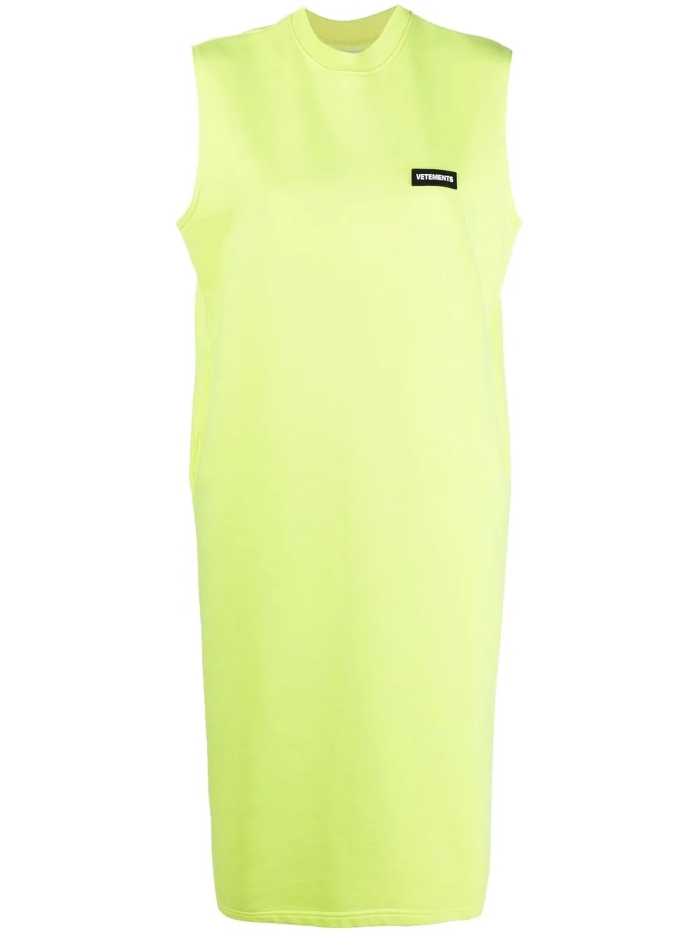 logo-patch sleeveless jumper dress - 1