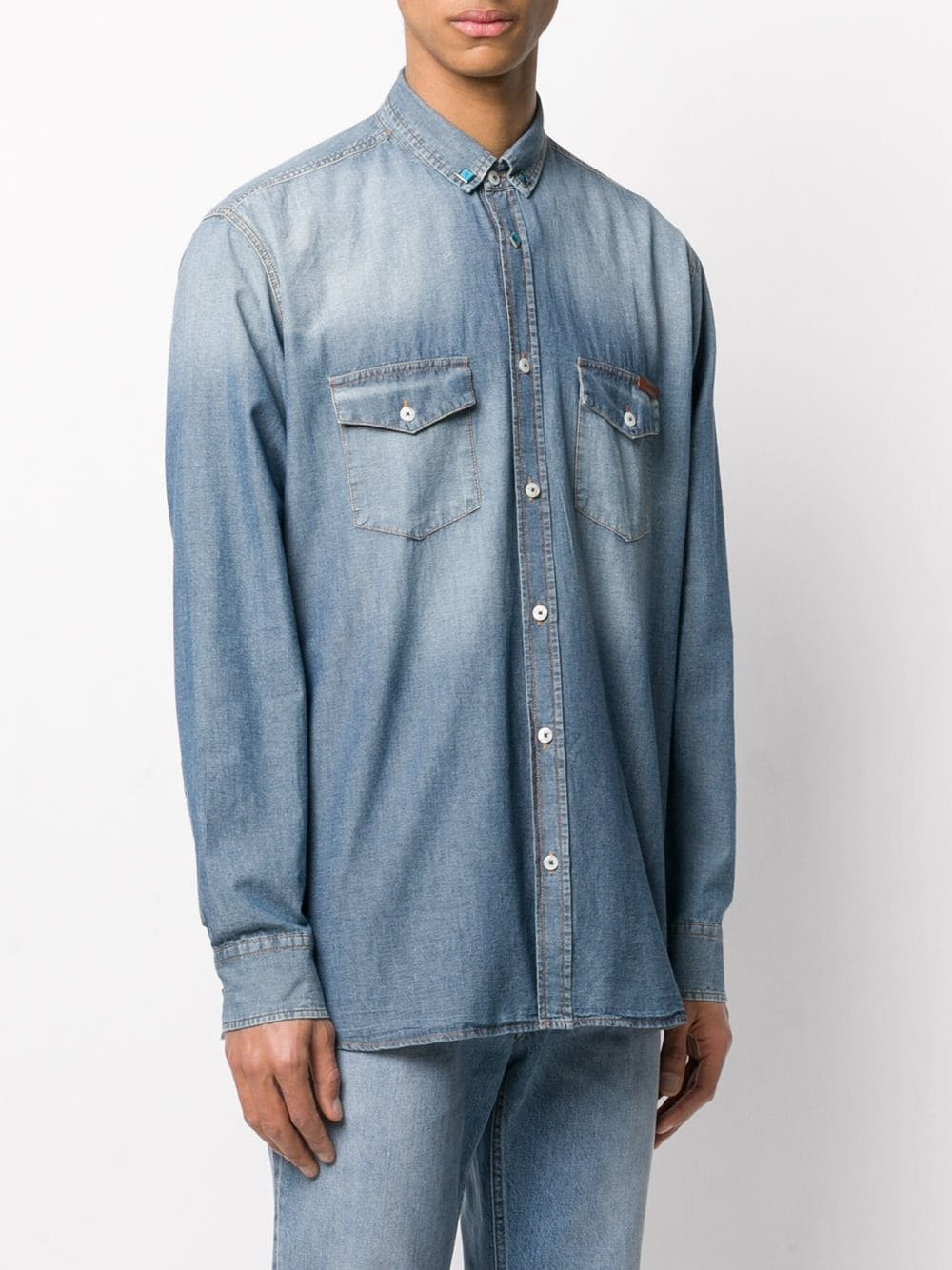 stonewashed denim shirt - 3