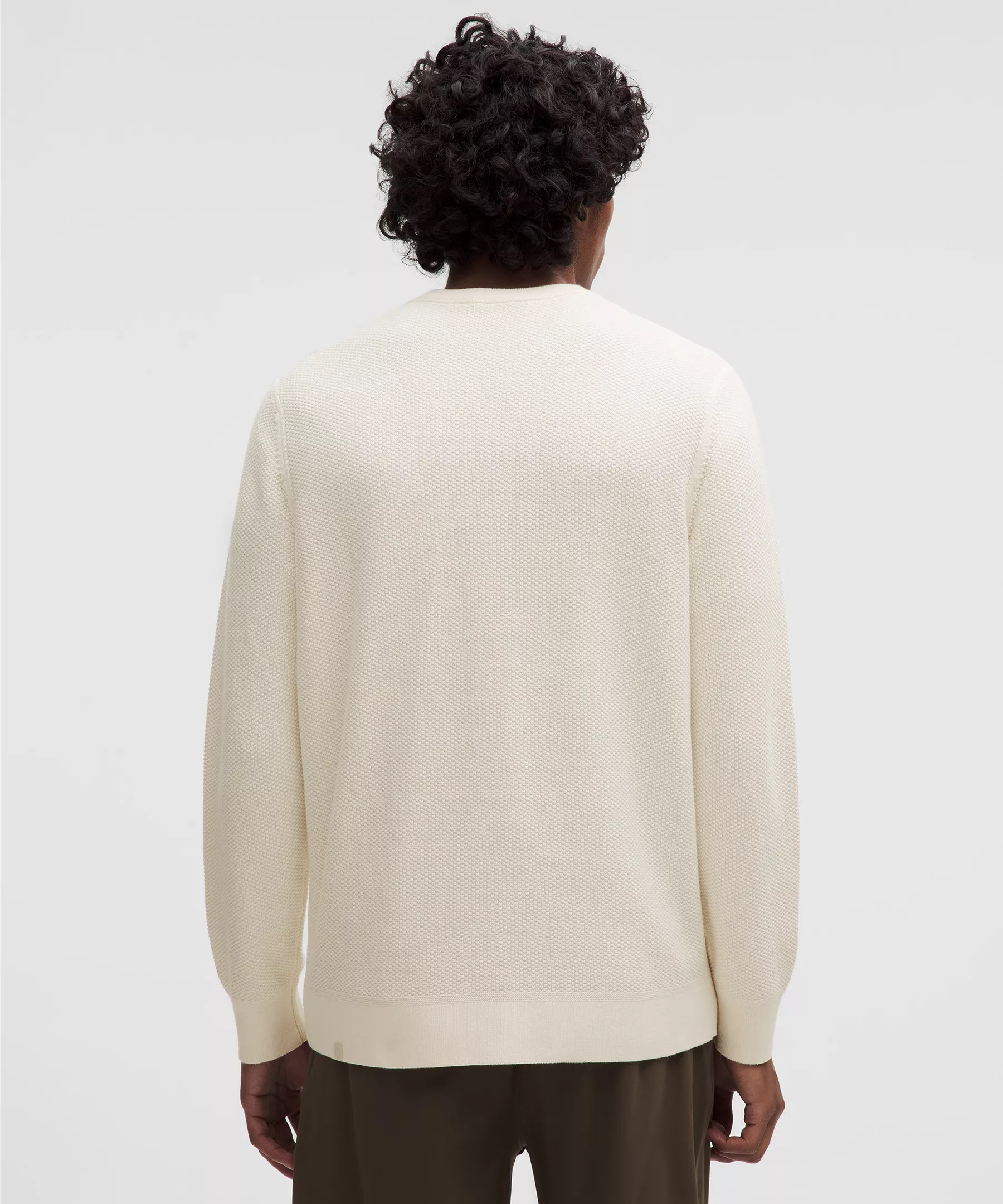 Textured Knit Crewneck Sweater - 3
