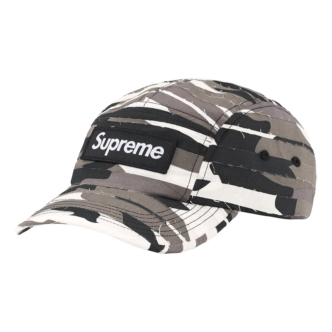 Supreme Layered Camo Camp Cap 'Black White Grey' SUP-SS23-2254 - 1