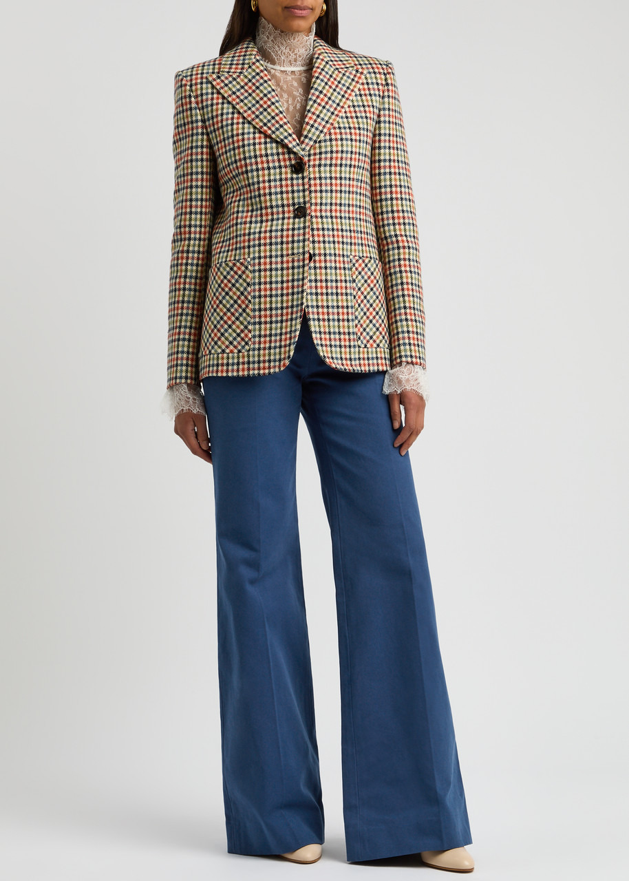 Chloe Flared Cotton-canvas Trousers - 4
