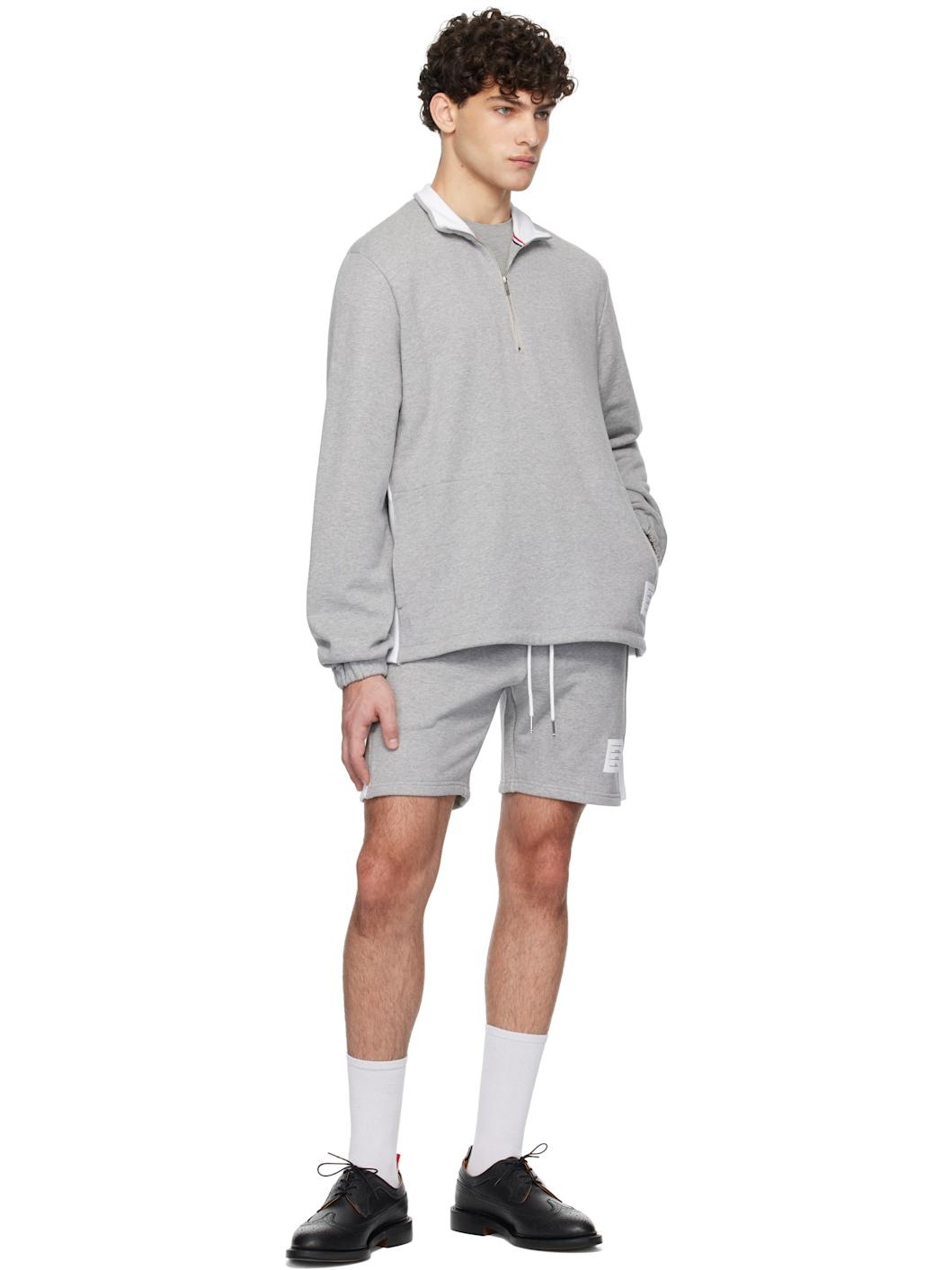 Gray Classic Loopback 4-Bar Sweat Shorts - 4