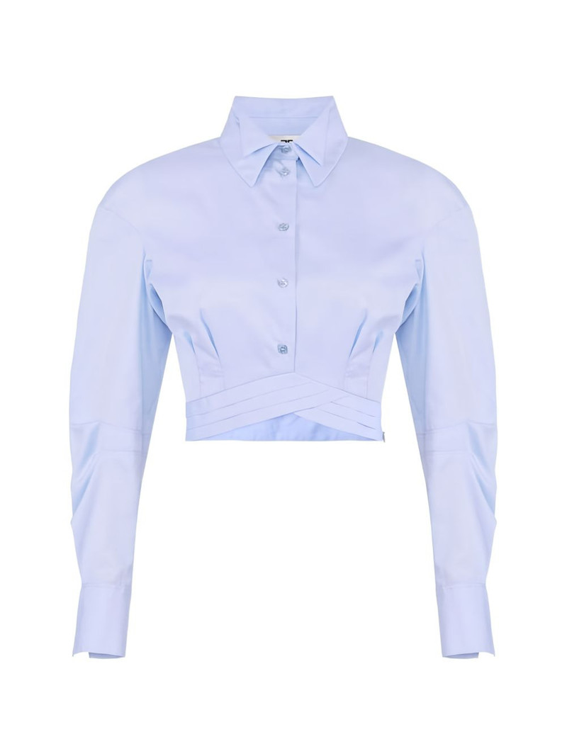 double-collar cropped shirt 1