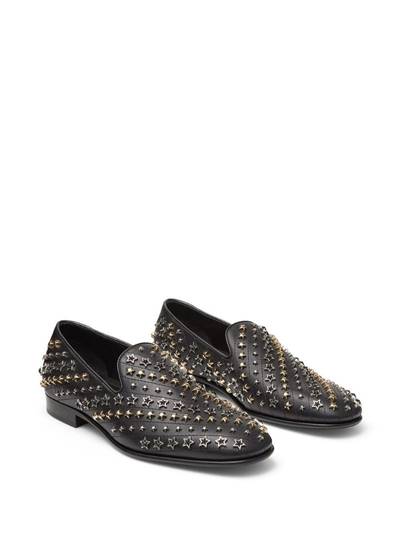 JIMMY CHOO Thame star-studded leather loafers outlook