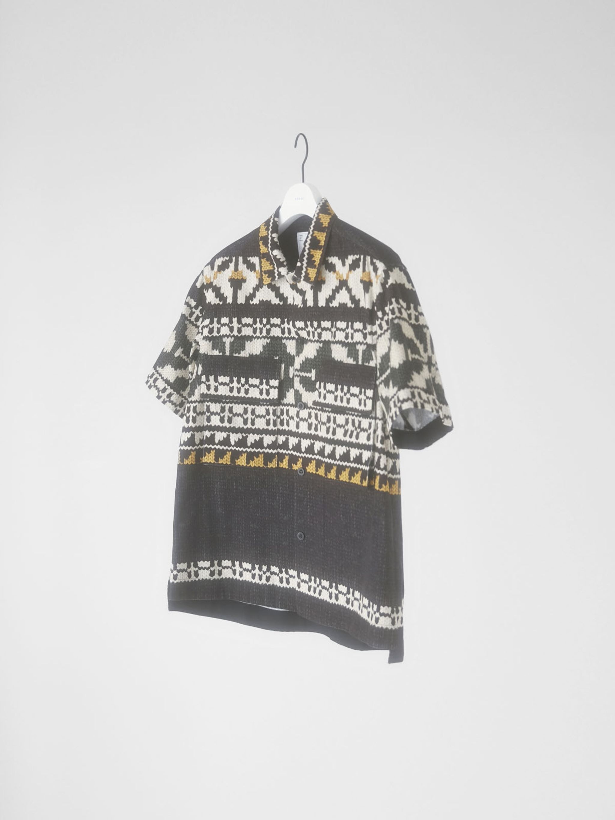 Pattern Knit Print Shirt - 2