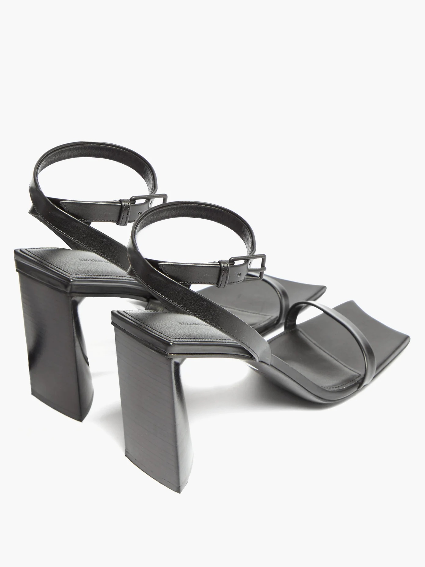 Moon square-toe leather sandals - 4