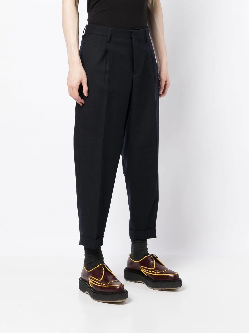 tapered cropped trousers - 3