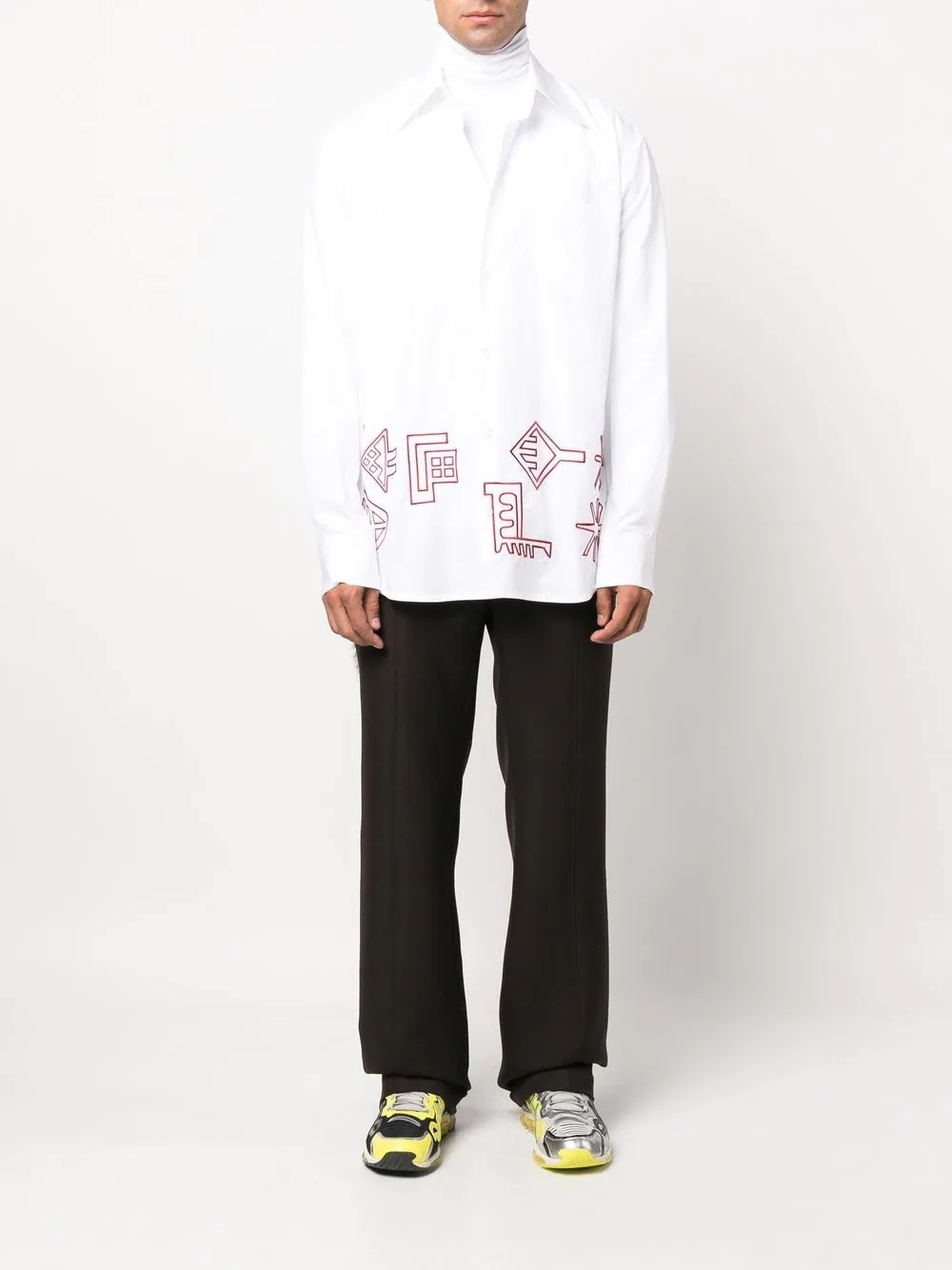 Leilan embroidered oversized shirt - 2