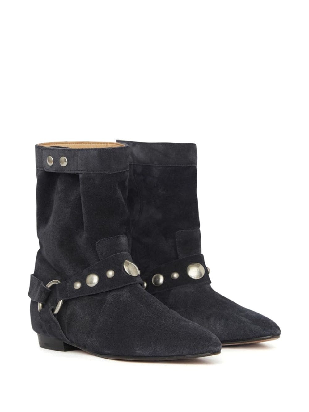 stud-embellished suede boots - 2