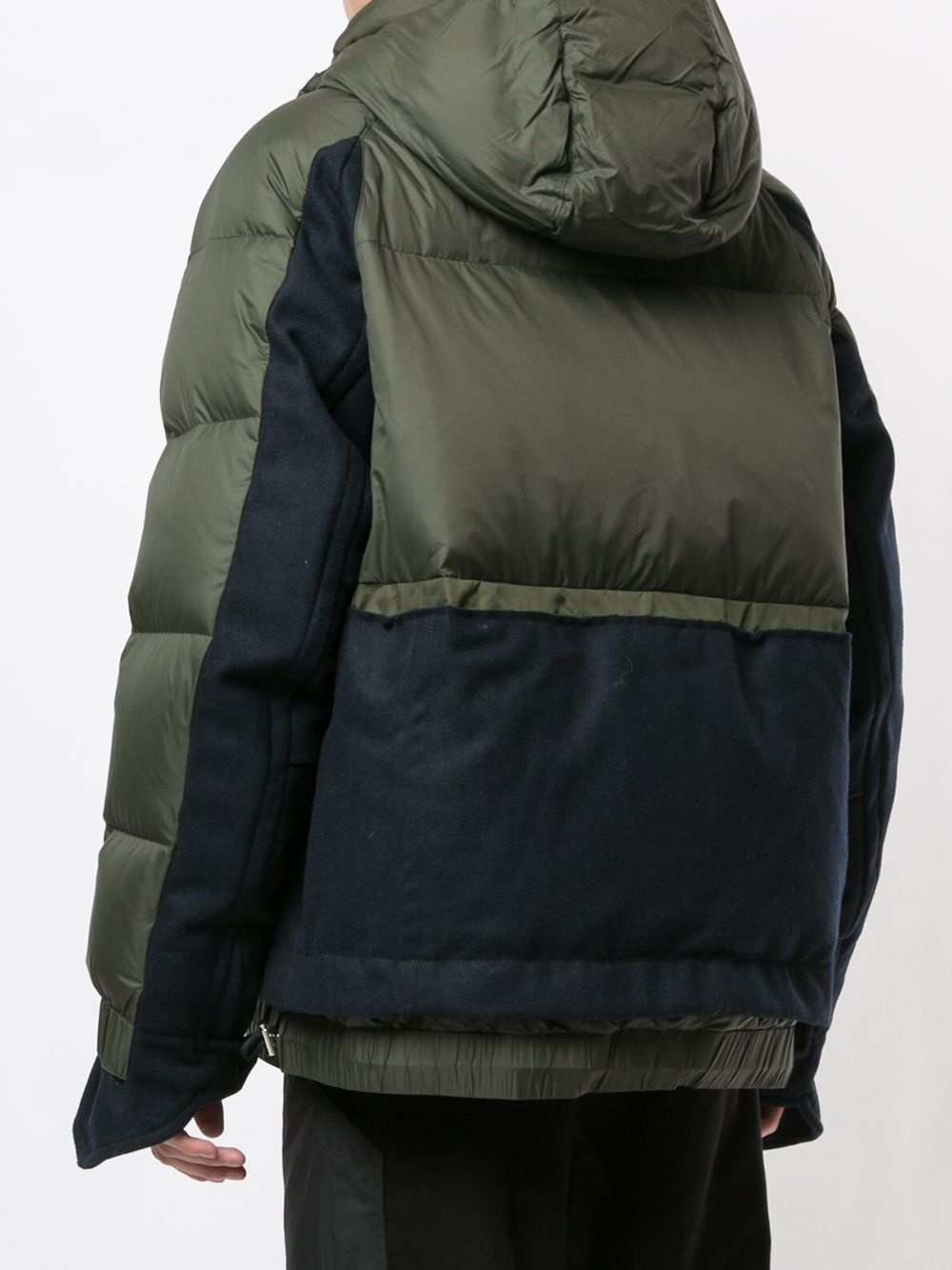 panelled "Brown" puffer jacket - 4