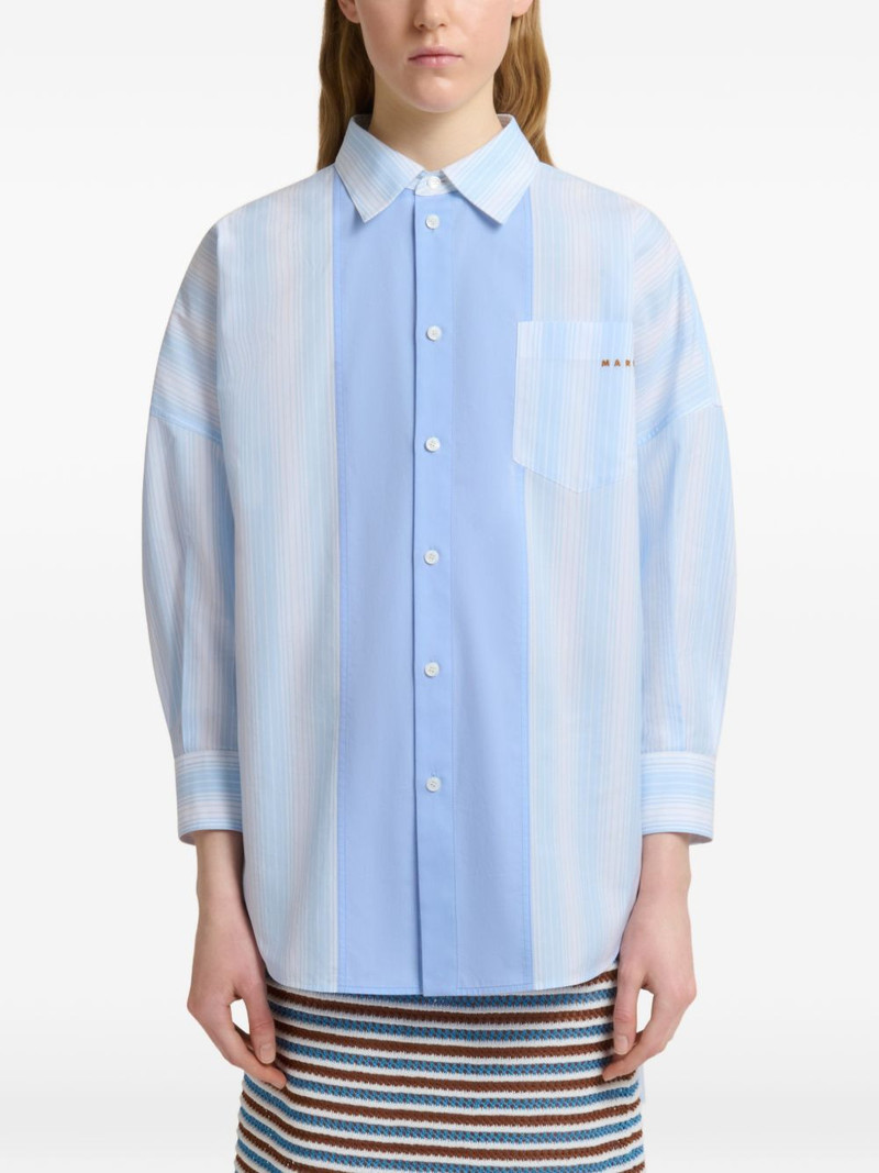 striped panel shirt 4
