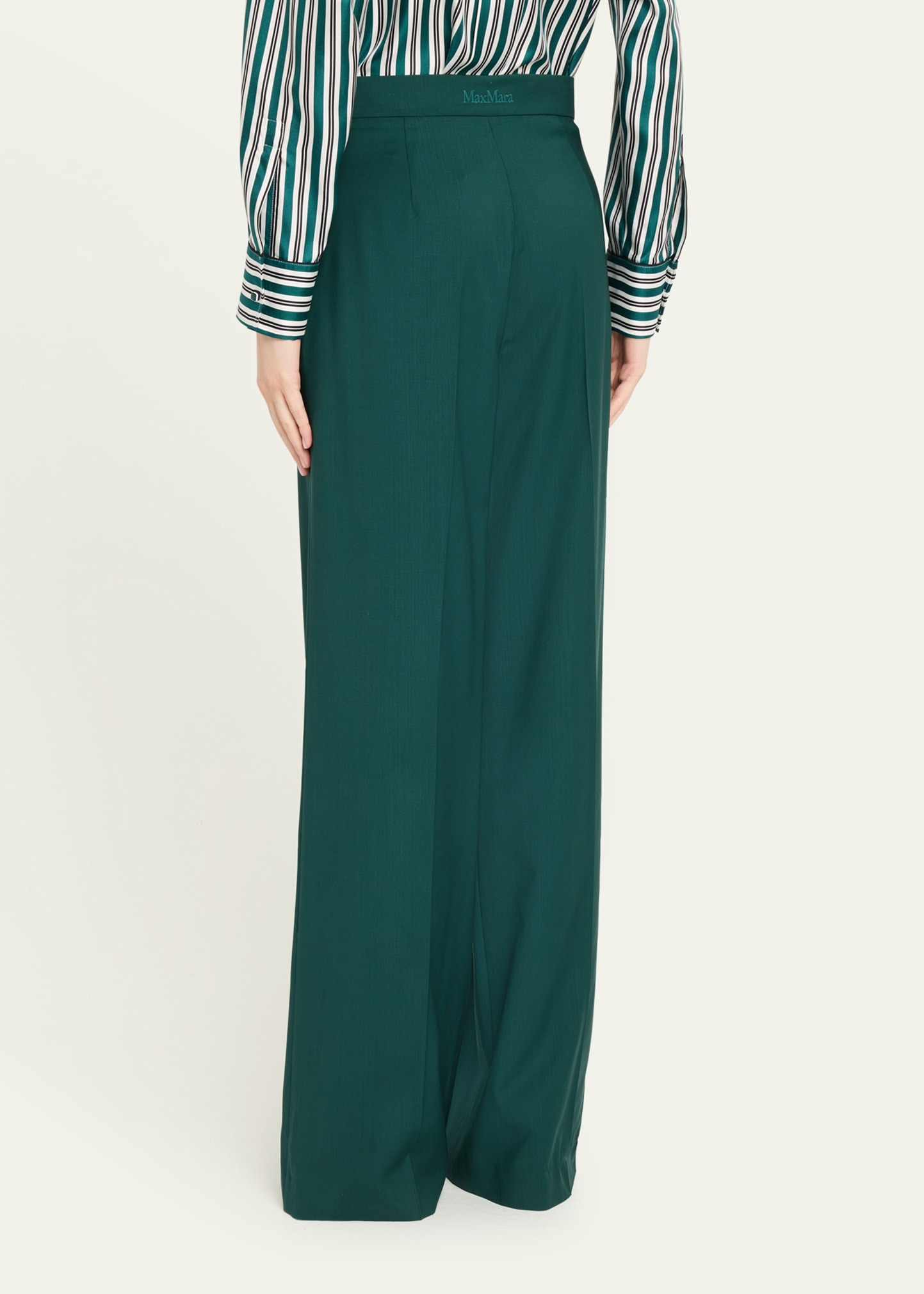 Fernet Wide Leg Wool Cashmere Trousers - 3