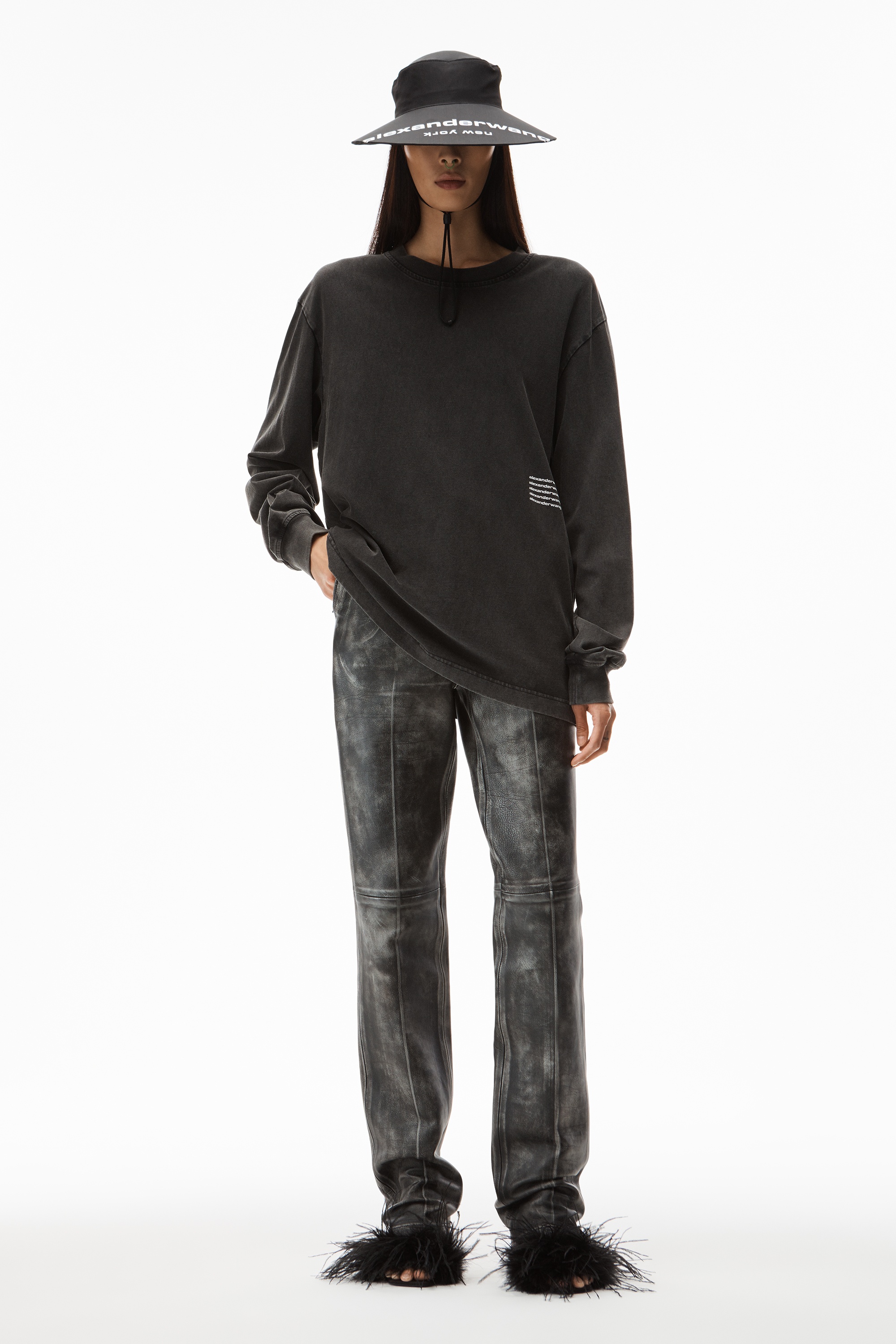 LONG-SLEEVE TEE IN ACID WASH COTTON - 6