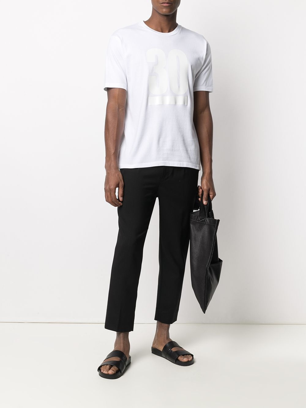 tape print T-shirt - 2