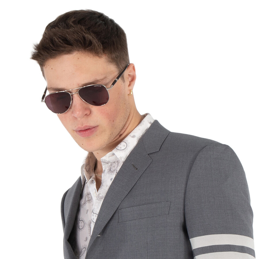 Montblanc Violet Pilot Men's Sunglasses MB0345S 002 57 - 2