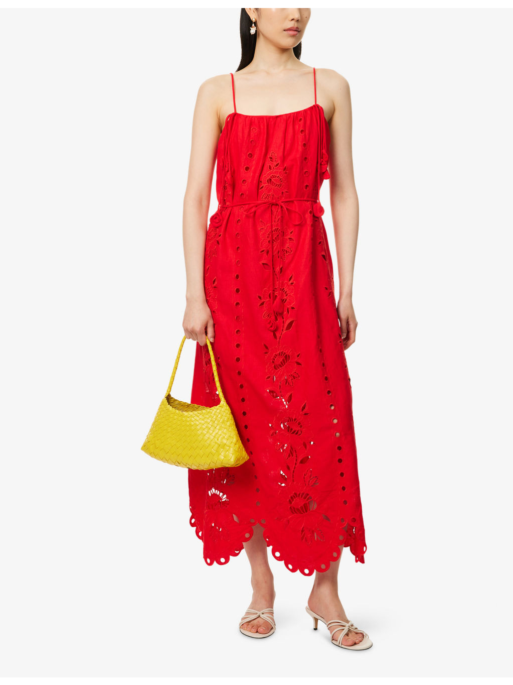 Richelieu Embroidered Linen-Blend Maxi Dress - 2