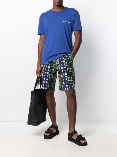 White Mountaineering check-print track shorts outlook