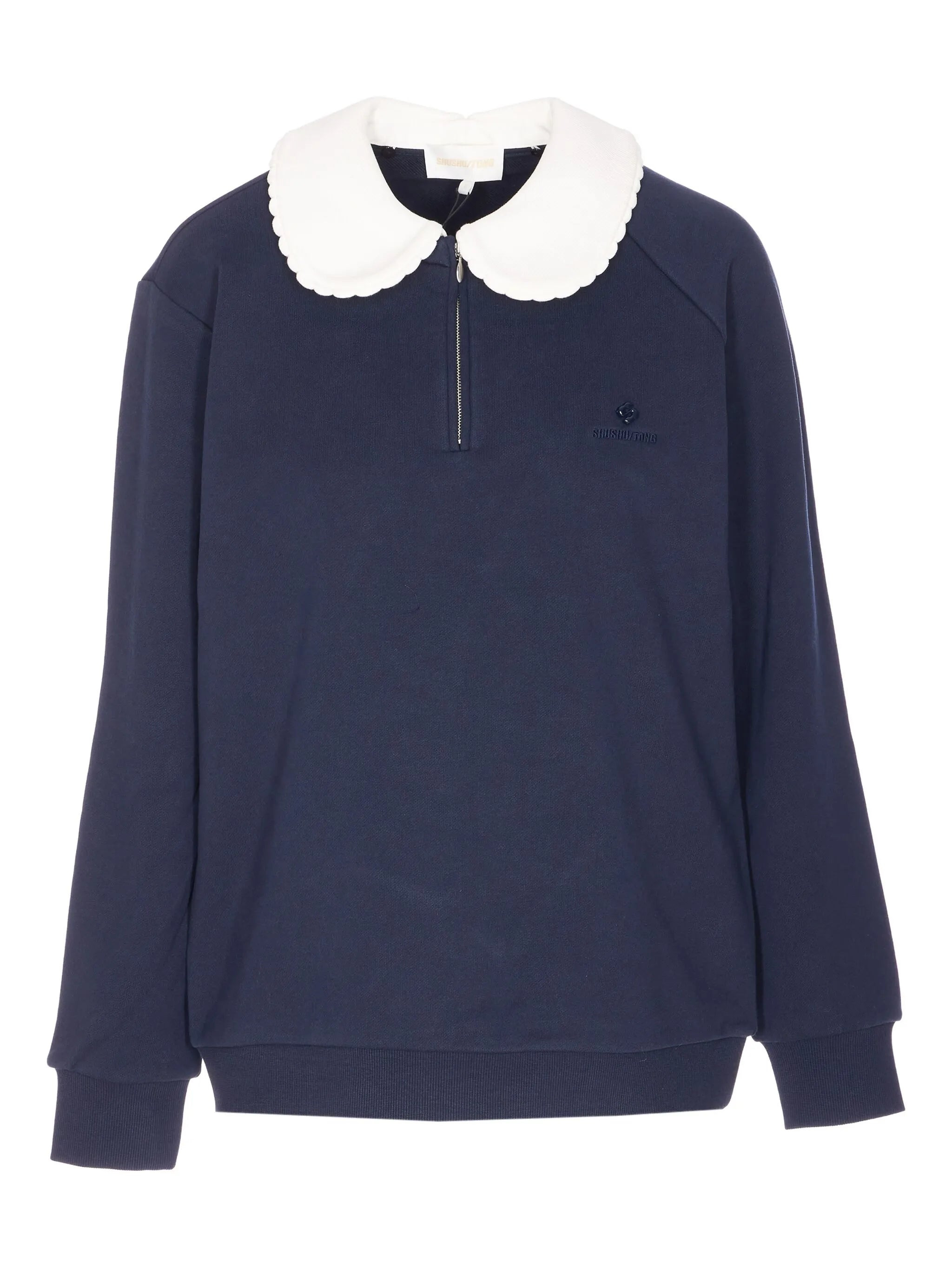 Shushu/tong Doll Collar Embroidered Sweatshirt - 1