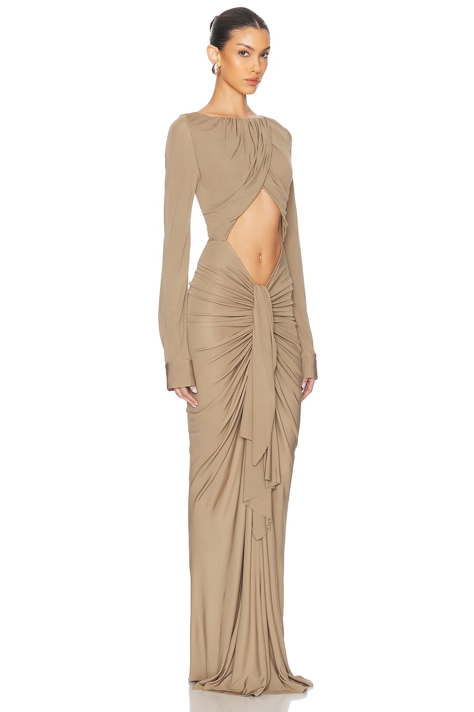 Bateau Drape Disconnect Dress - 2